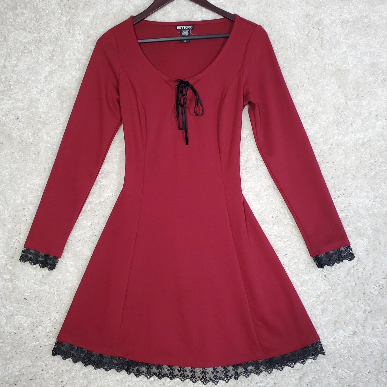 Hot Topic Long-sleeve Lace-up Dress with Depop