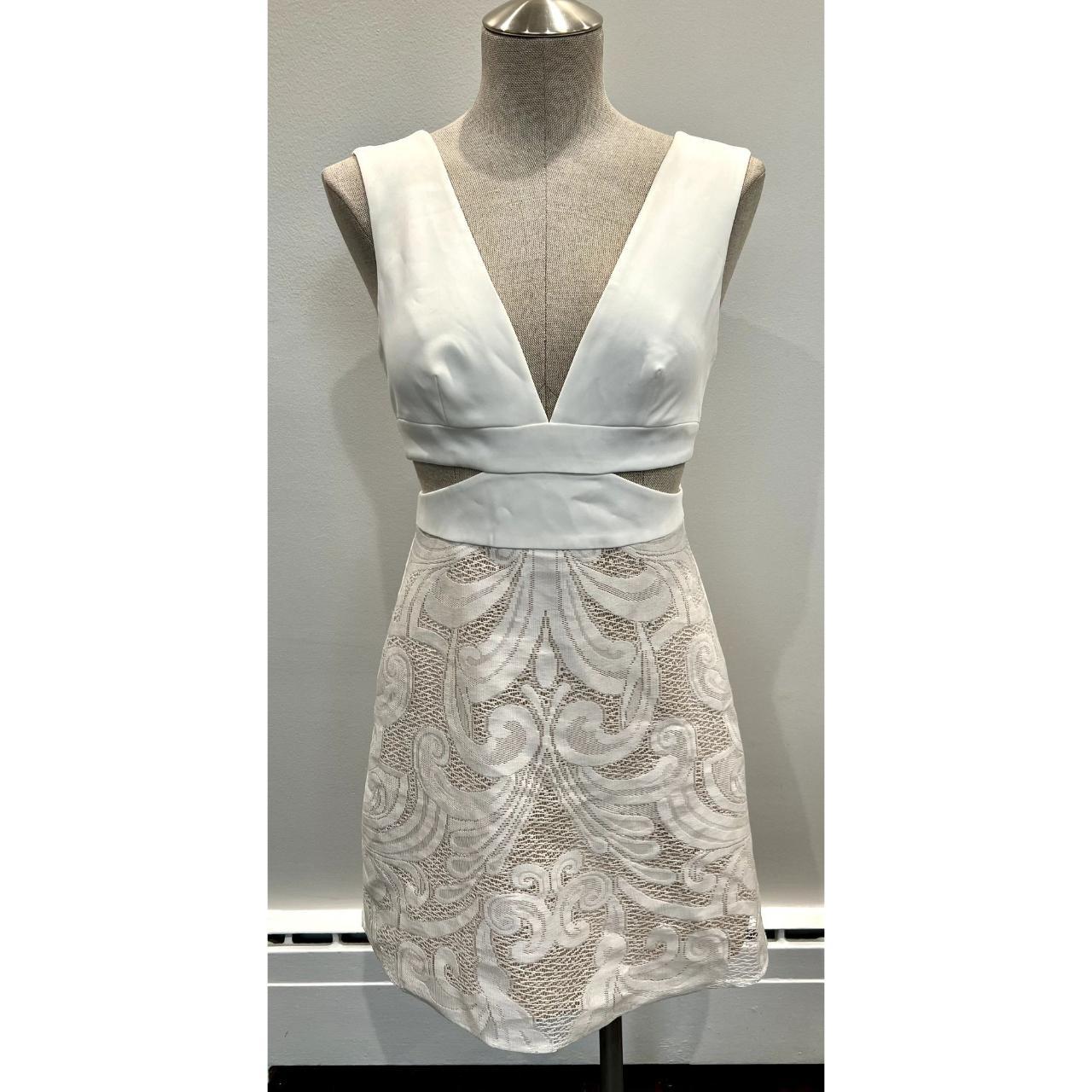 Bcbg white hot sale long dress