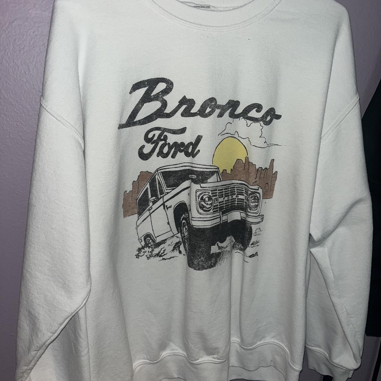 Broncos Crewneck Sweatshirt FORD BRONCO VINTAGE PULLOVER HOODIE