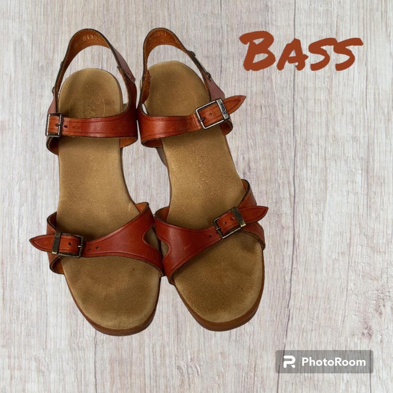 Vintage Gh Bass Sunjuns Brown Wedge Ankle Strap Depop 1684