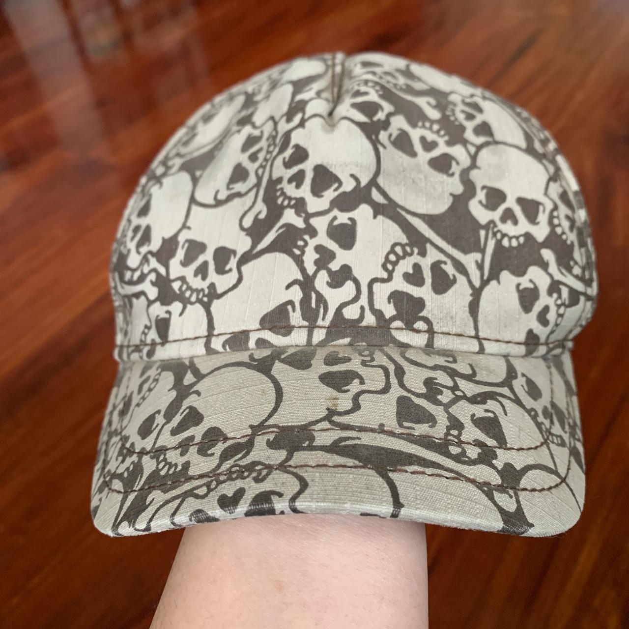 Y2k Skull Cap brown skull cap brand by Goorin... Depop