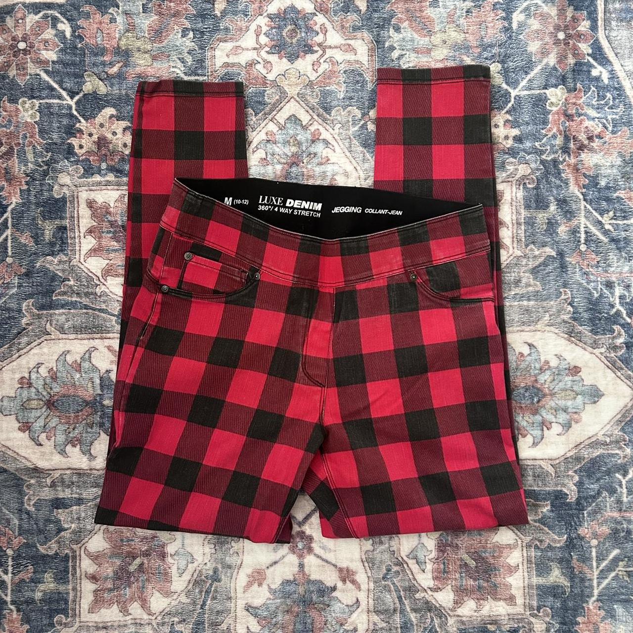 Urban Outfitters Women's Red and Black Trousers