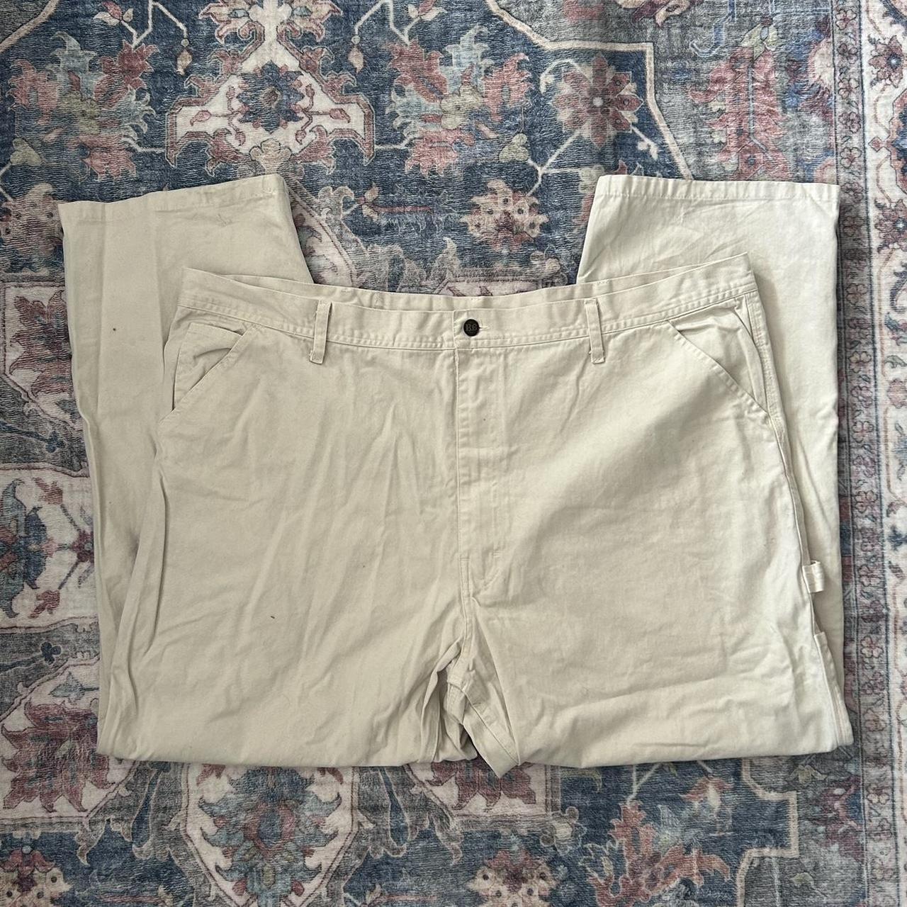 Urban Outfitters Men's Cream and White Trousers