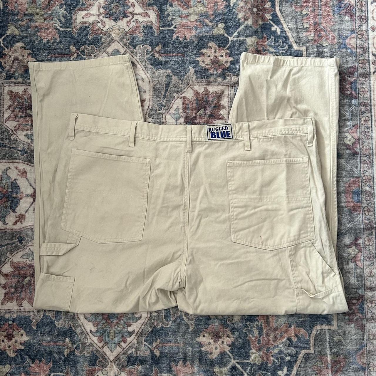 Urban Outfitters Men's Cream and White Trousers (2)