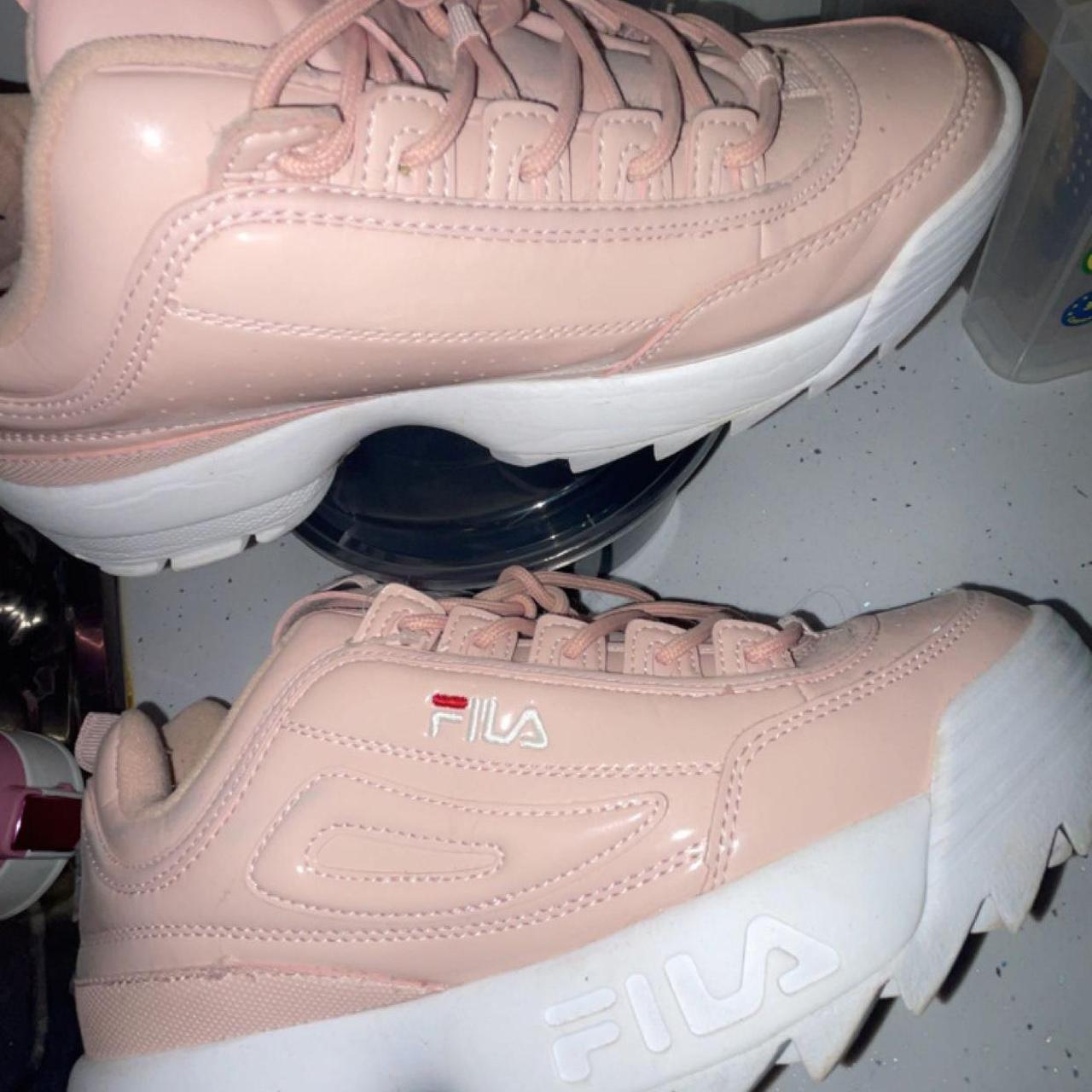 Pink fila stompers💗 Depop