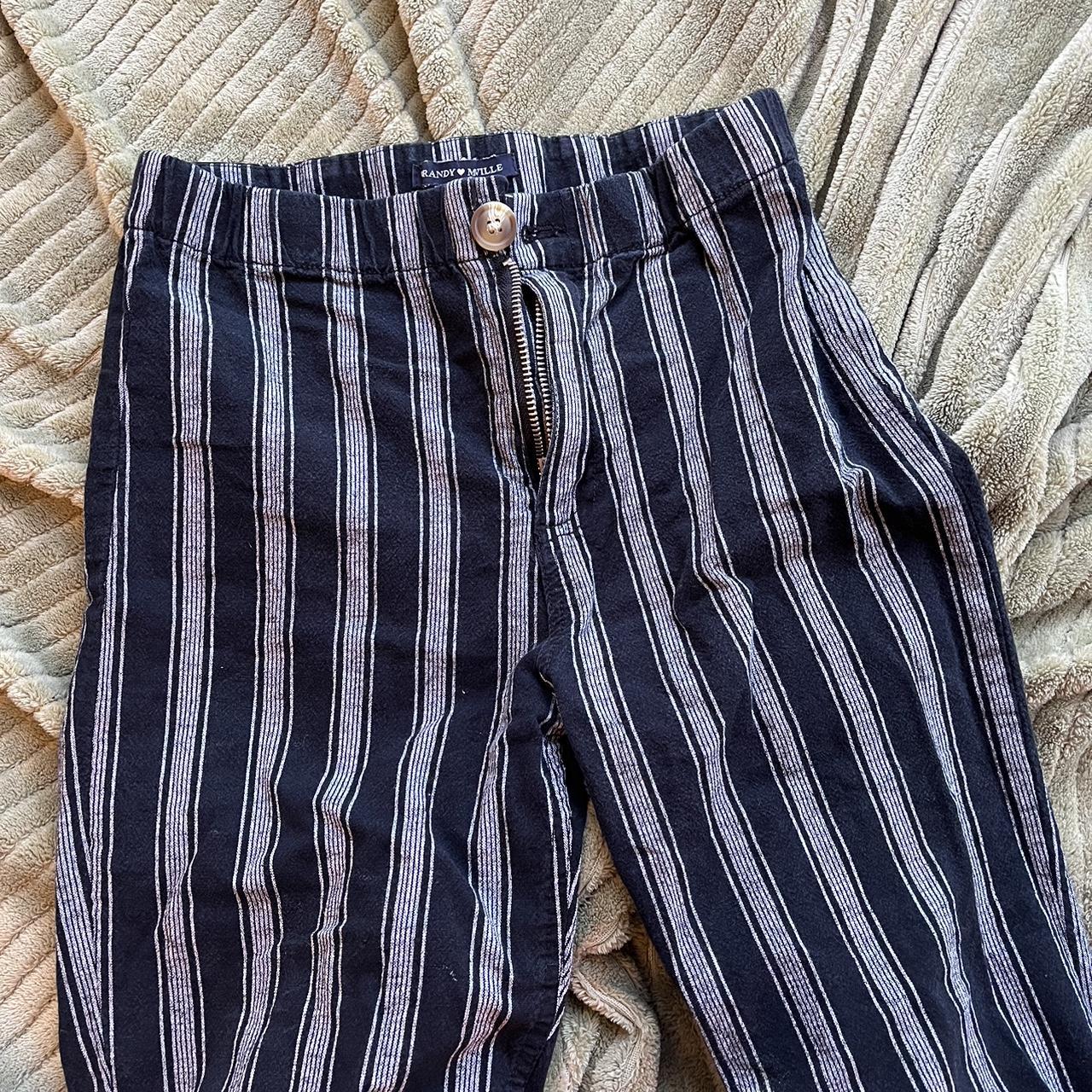 BRANDY MELVILLE PINSTRIPE TILDEN PANTS one size • - Depop