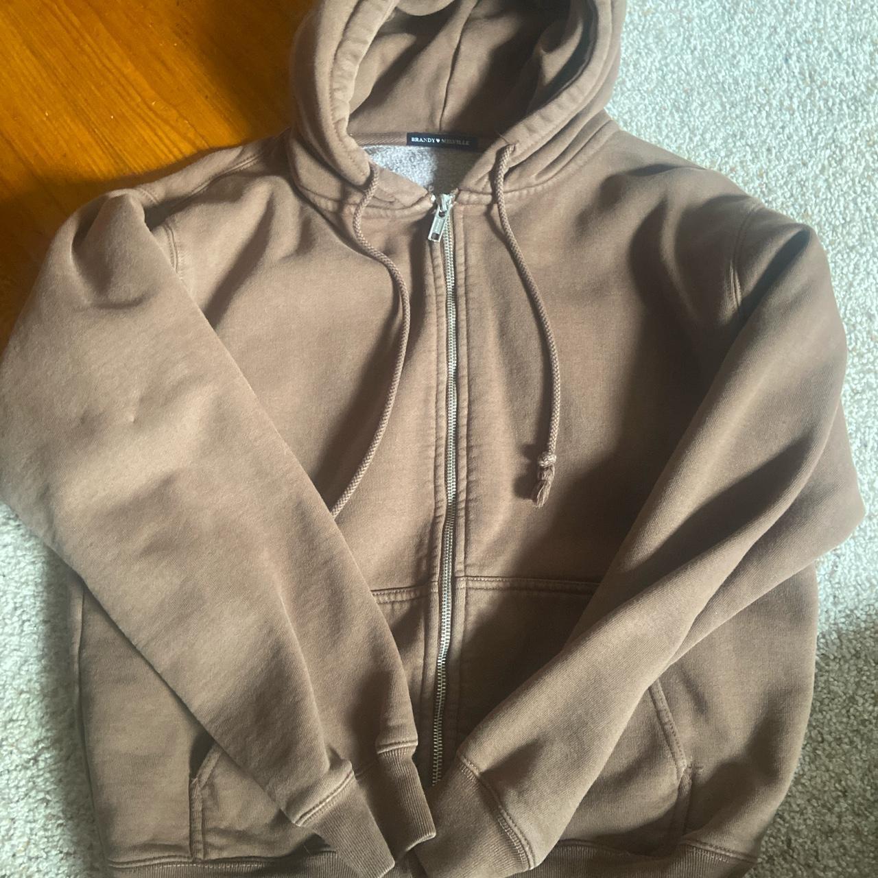 brandy melville brown christy hoodie Depop