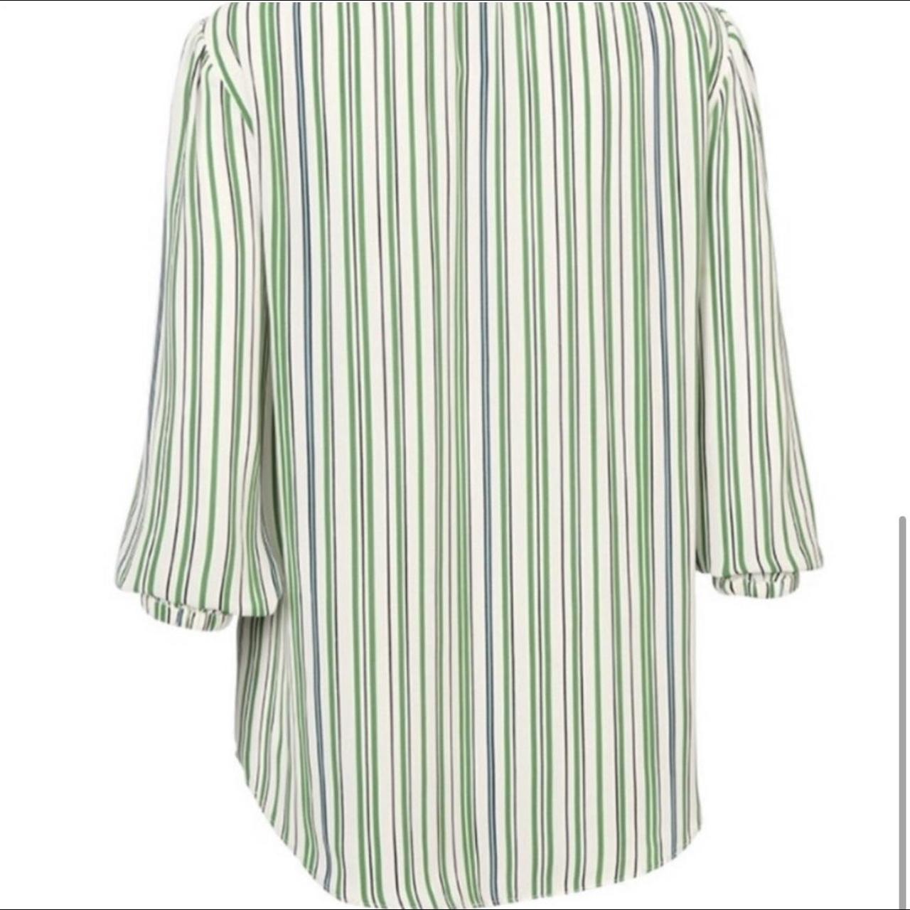 Cabi Women's Green and White Blouse (3)
