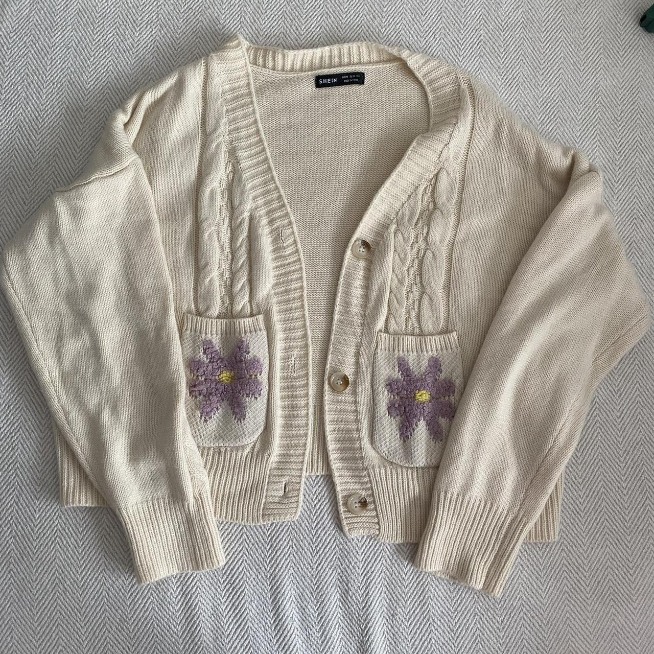 Purple Shein Floral Cardigan Shein Floral Cardigan