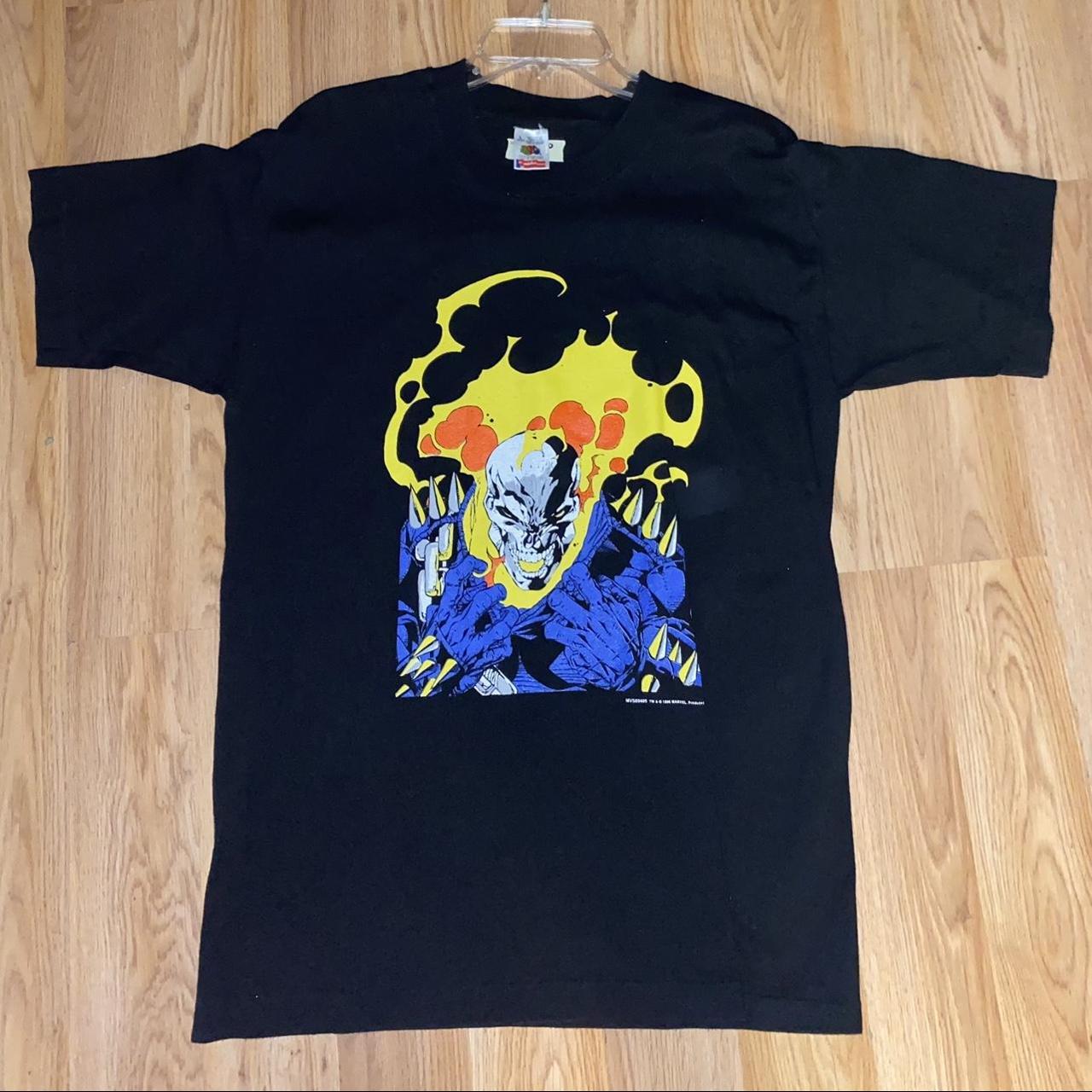 1996 ghost rider comic images marvel vintage shirt ,... - Depop