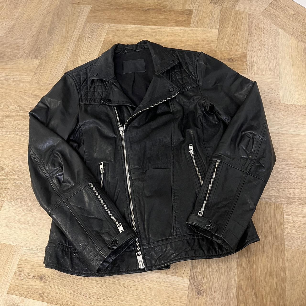 All Saints Kushiro Leather Jacket Medium Unreal. Depop