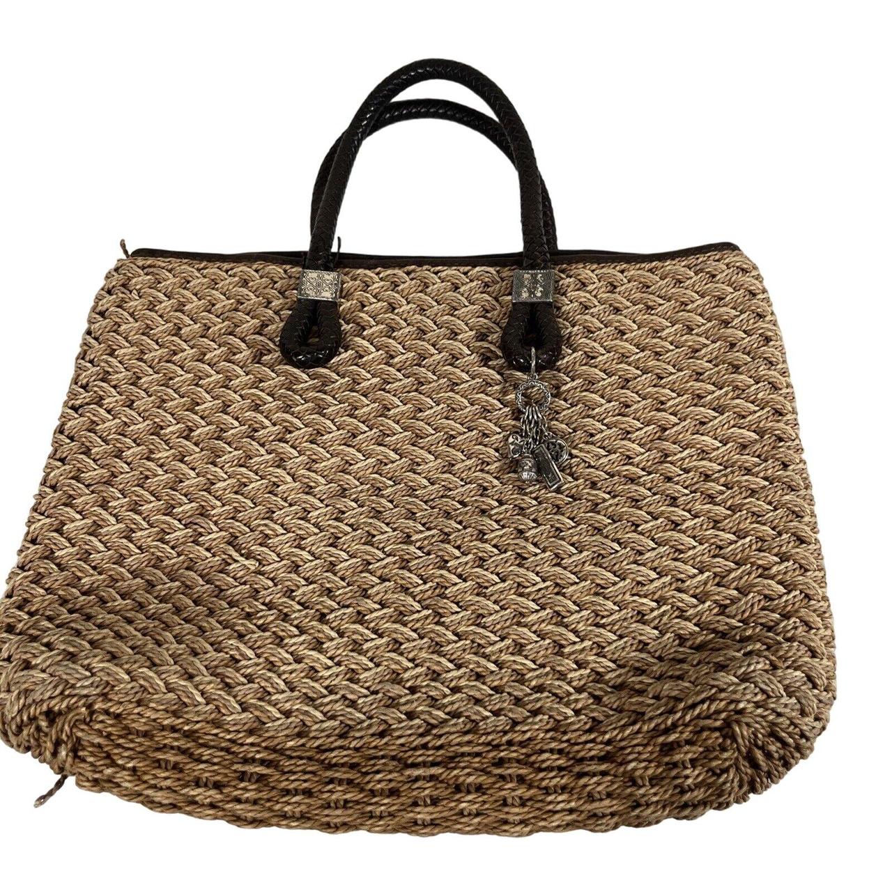 Brighton Woven Straw Satchel Purse hotsell