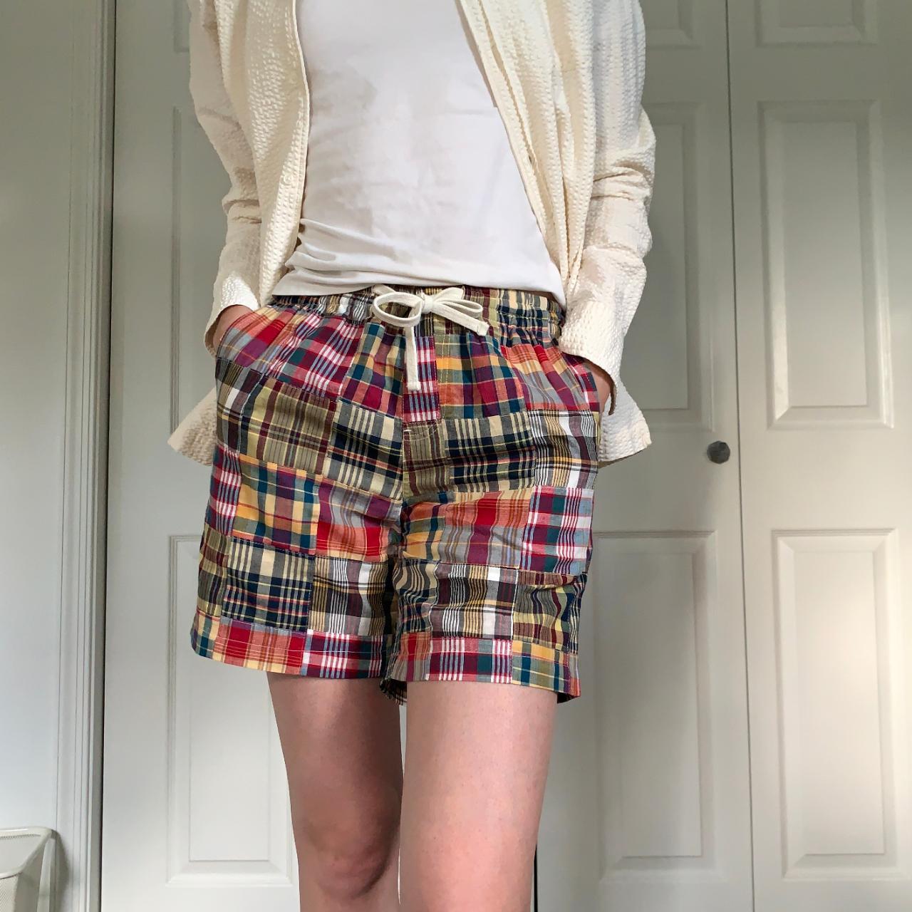 Women's madras hot sale shorts