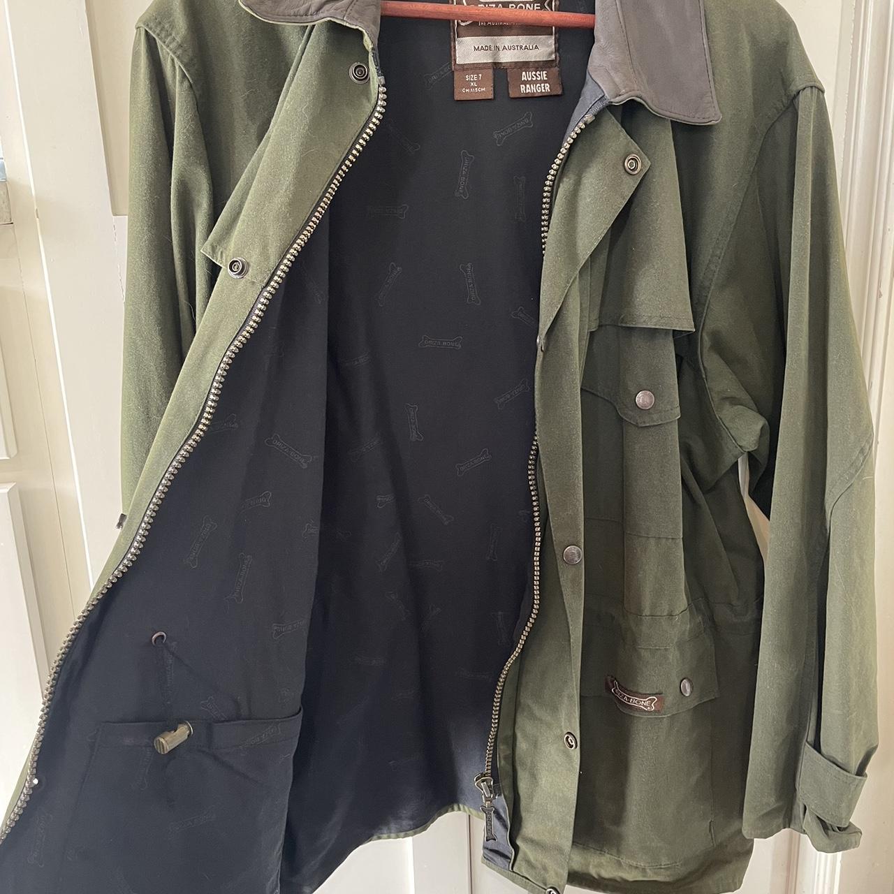 Vintage Driza-Bone XL Short Coat, Green Waxed Cotton... - Depop