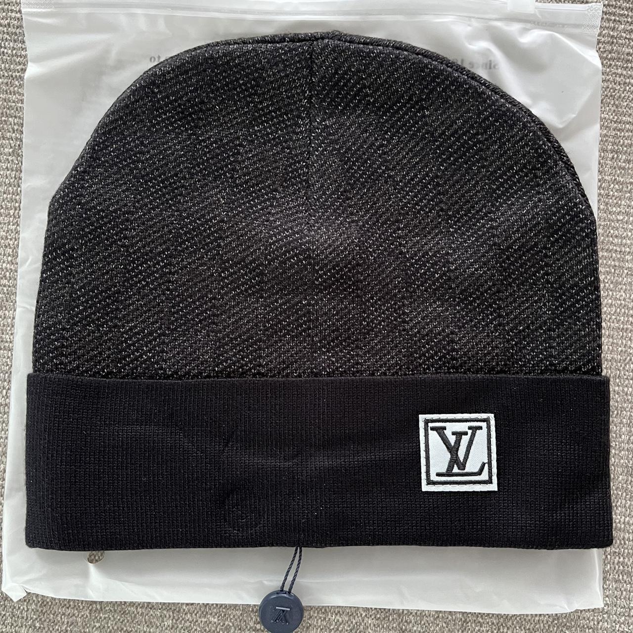 Black Louis Vuitton beanie FREE SHIPPING FAST - Depop