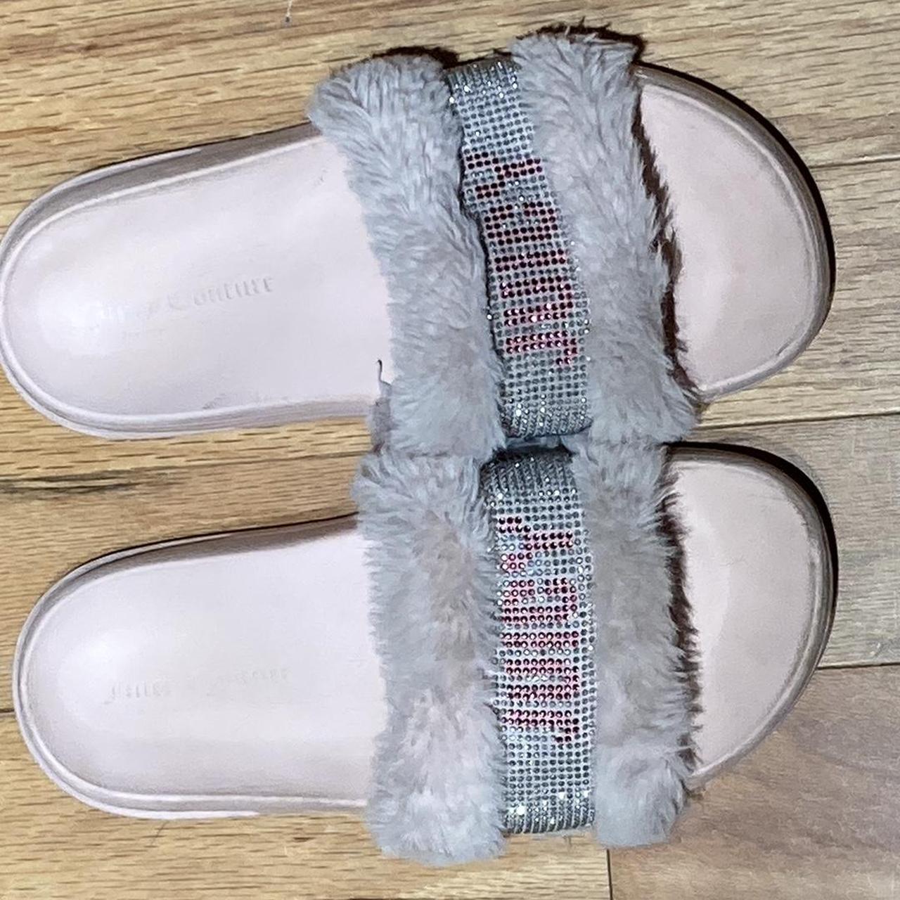 Juicy Couture Women's Pink Slides Depop