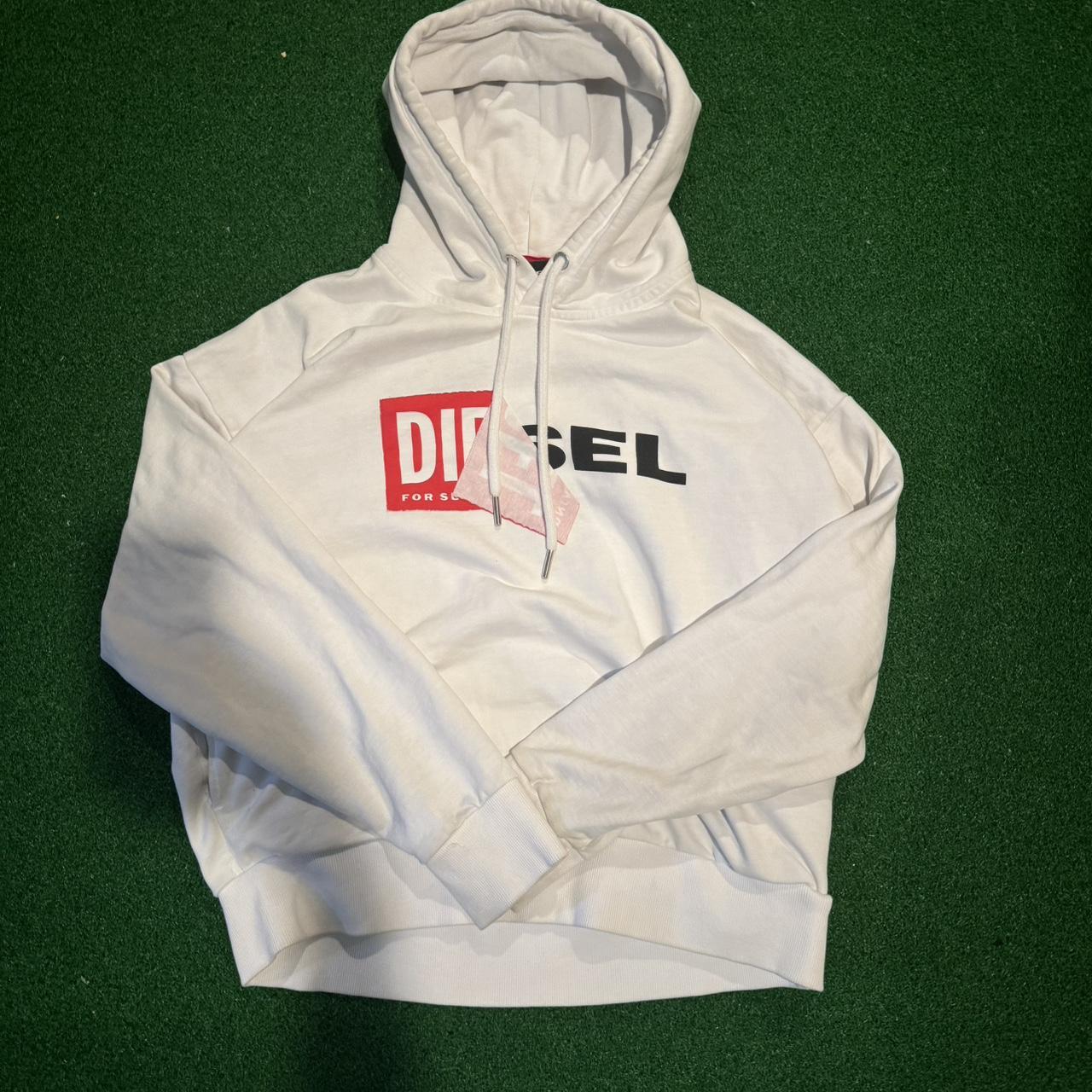 Diesel hoodie White Good quality Dm before buying Depop