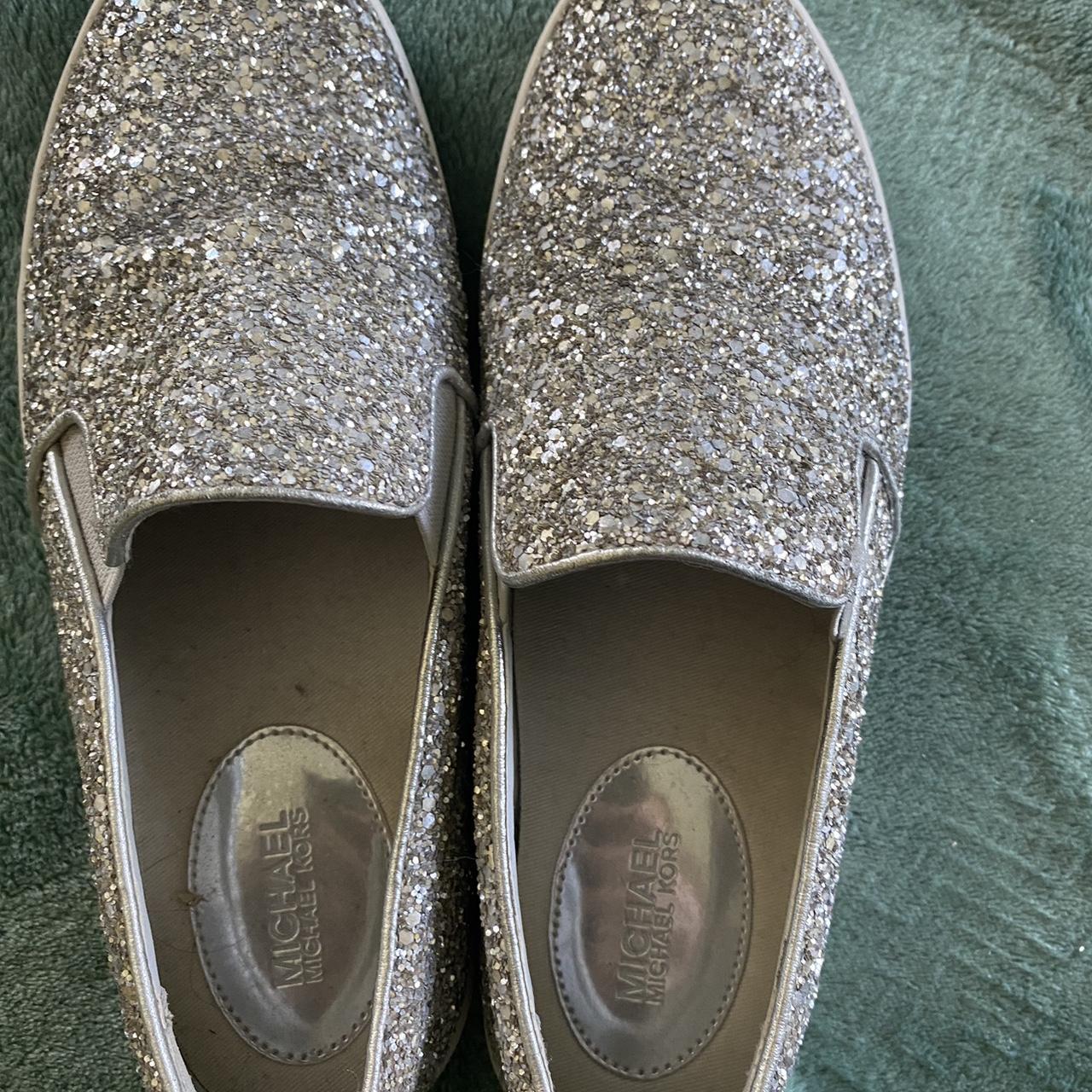 michael kors loafers silver