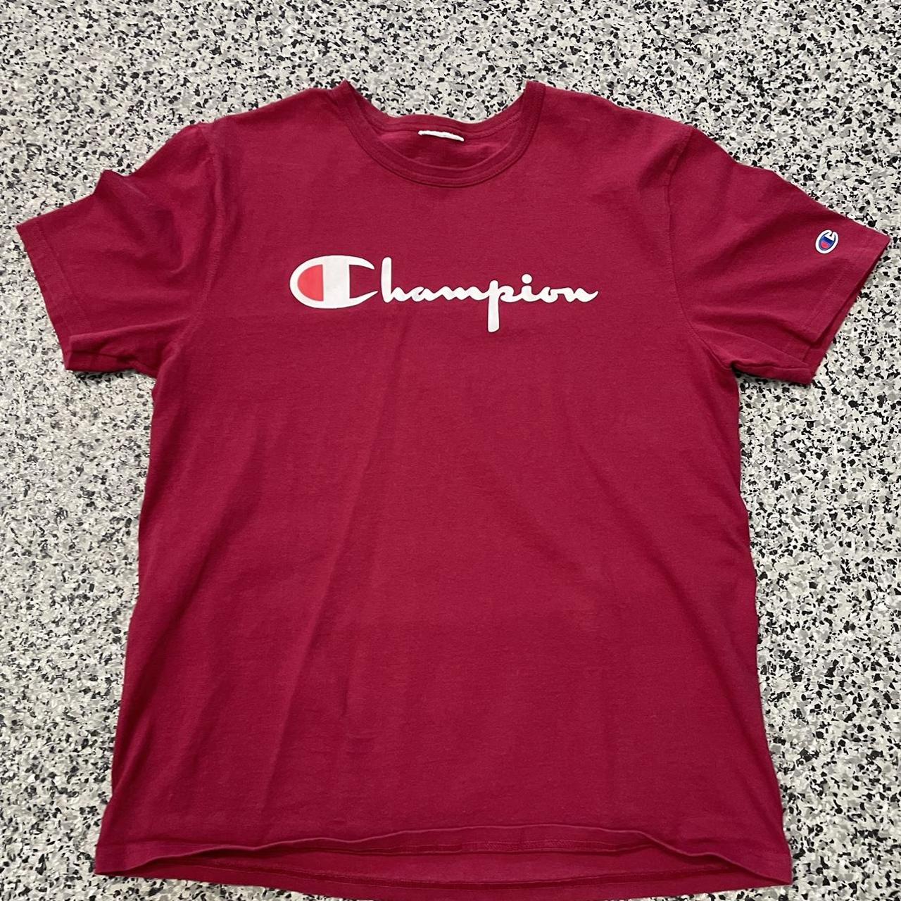 Champion t cheap shirt maroon