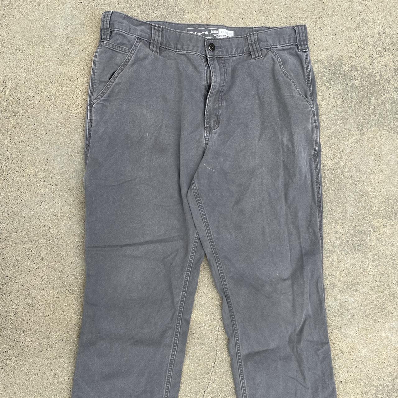 Carhartt grey pants size - 36x30 good quality and... - Depop