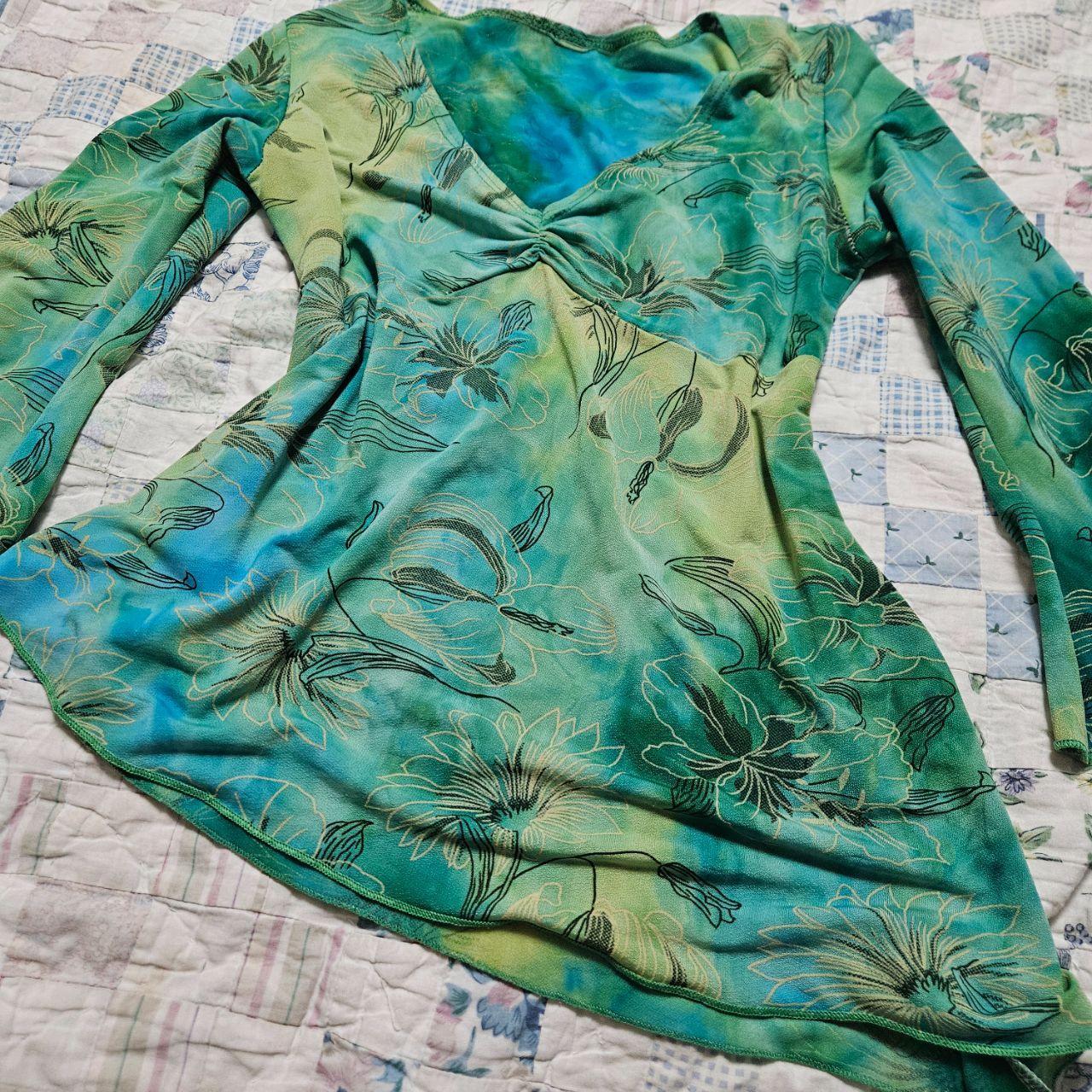 Source Unknown Women's Crop top - Green/Multi - S… - image 5