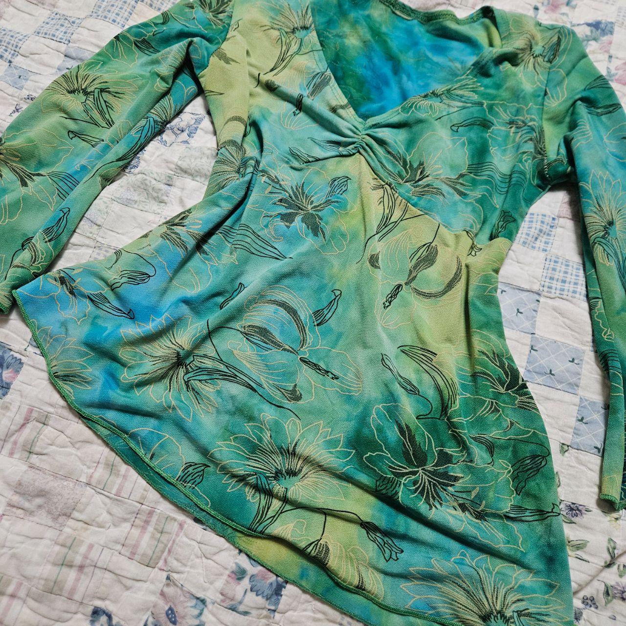 Source Unknown Women's Crop top - Green/Multi - S… - image 4