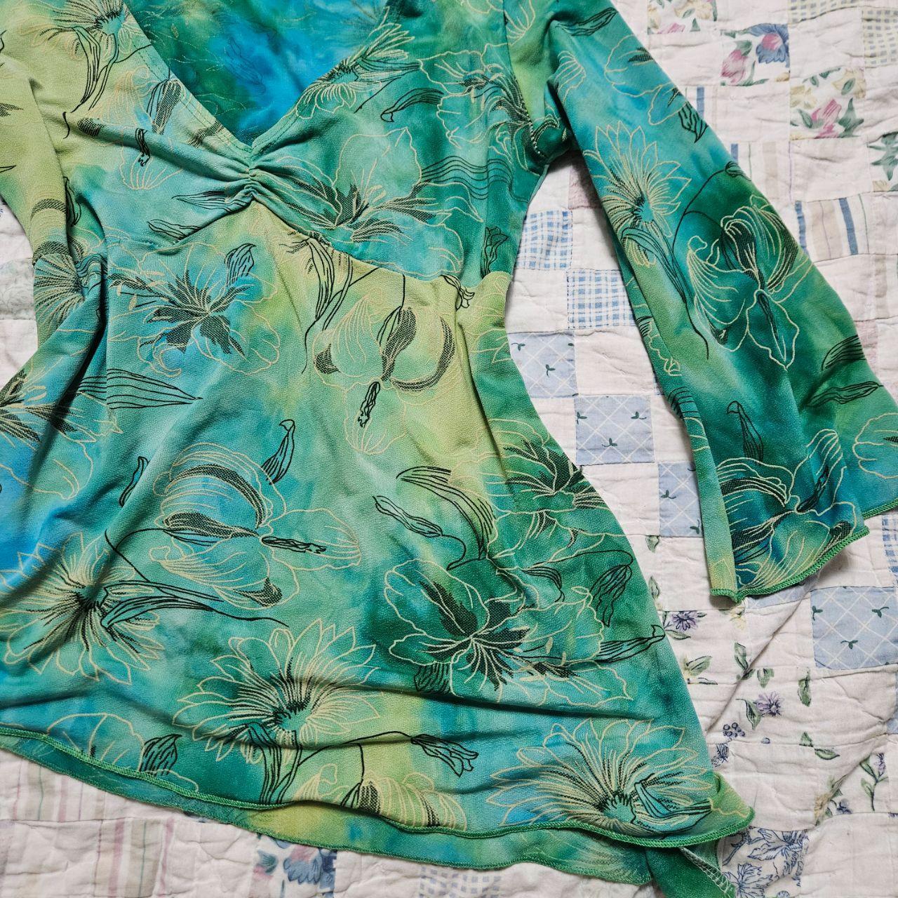 Source Unknown Women's Crop top - Green/Multi - S… - image 3