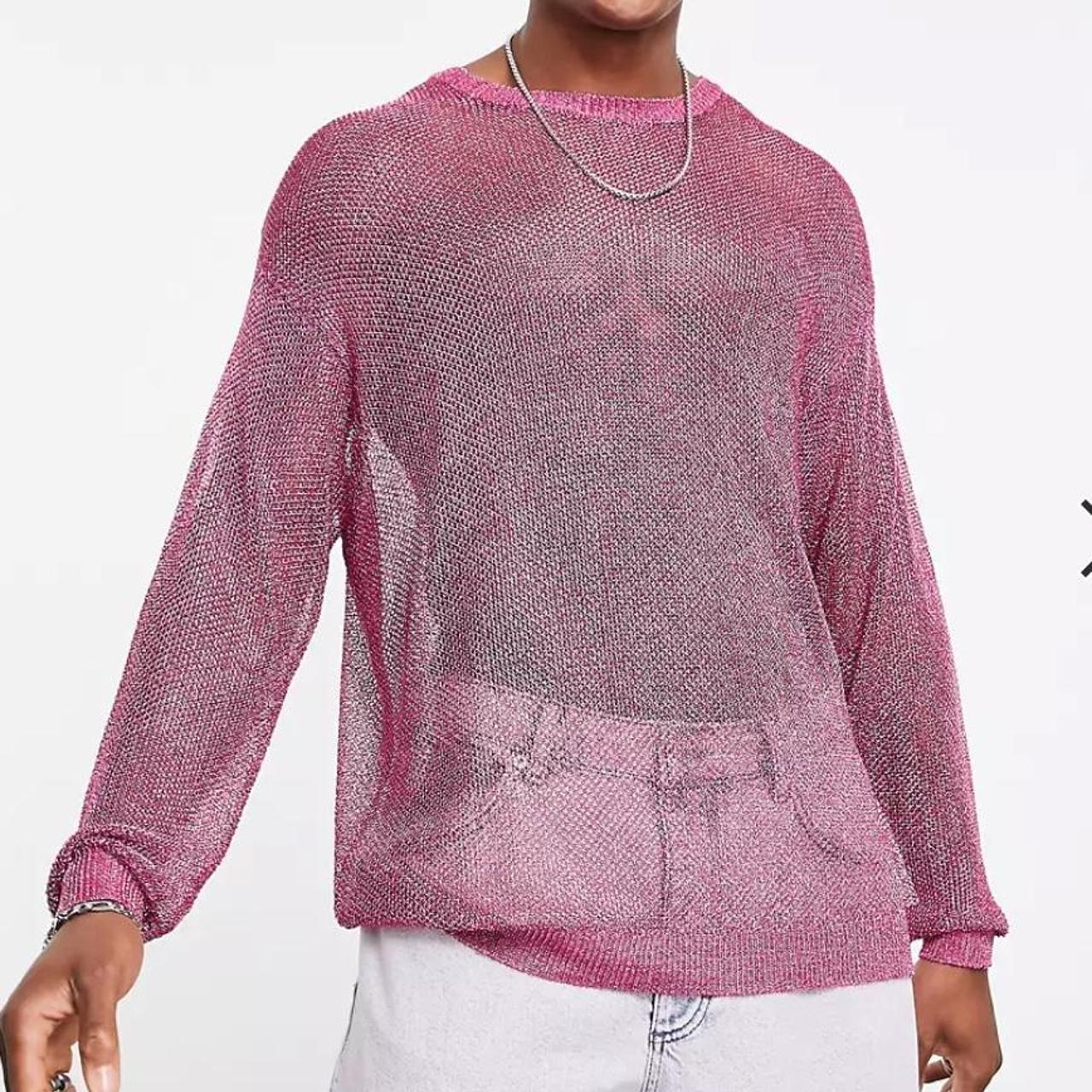 ASOS Design Men's Pink Jumper Depop