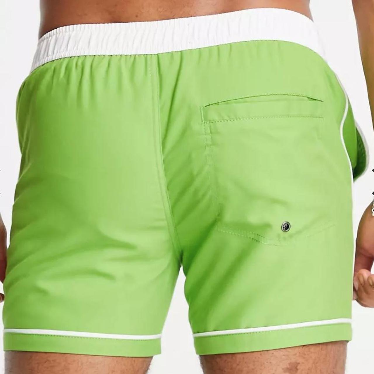 Native Youth Men's Green and White Swim-briefs-shorts (2)