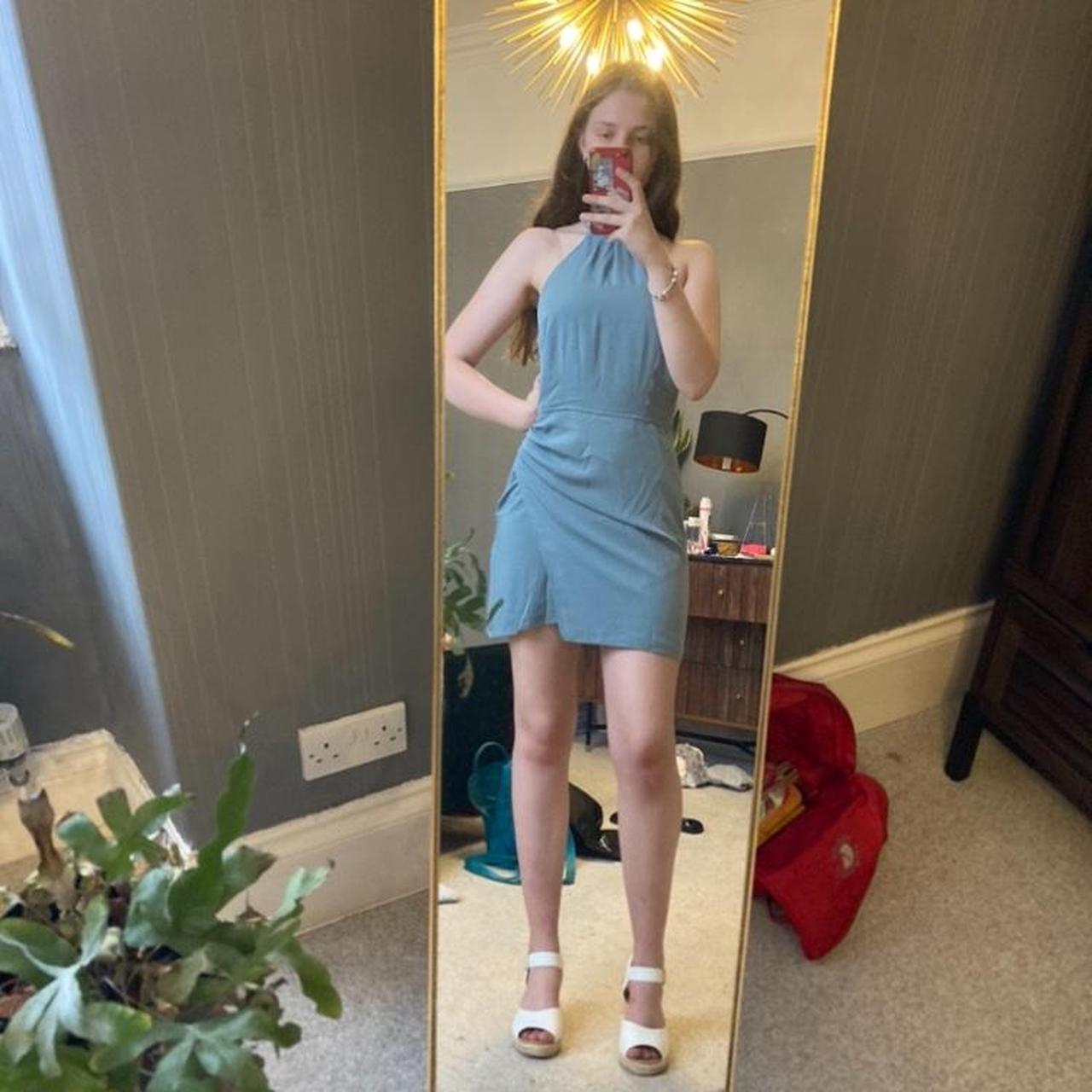 Abercrombie blue dress Only worn once Cross over... Depop