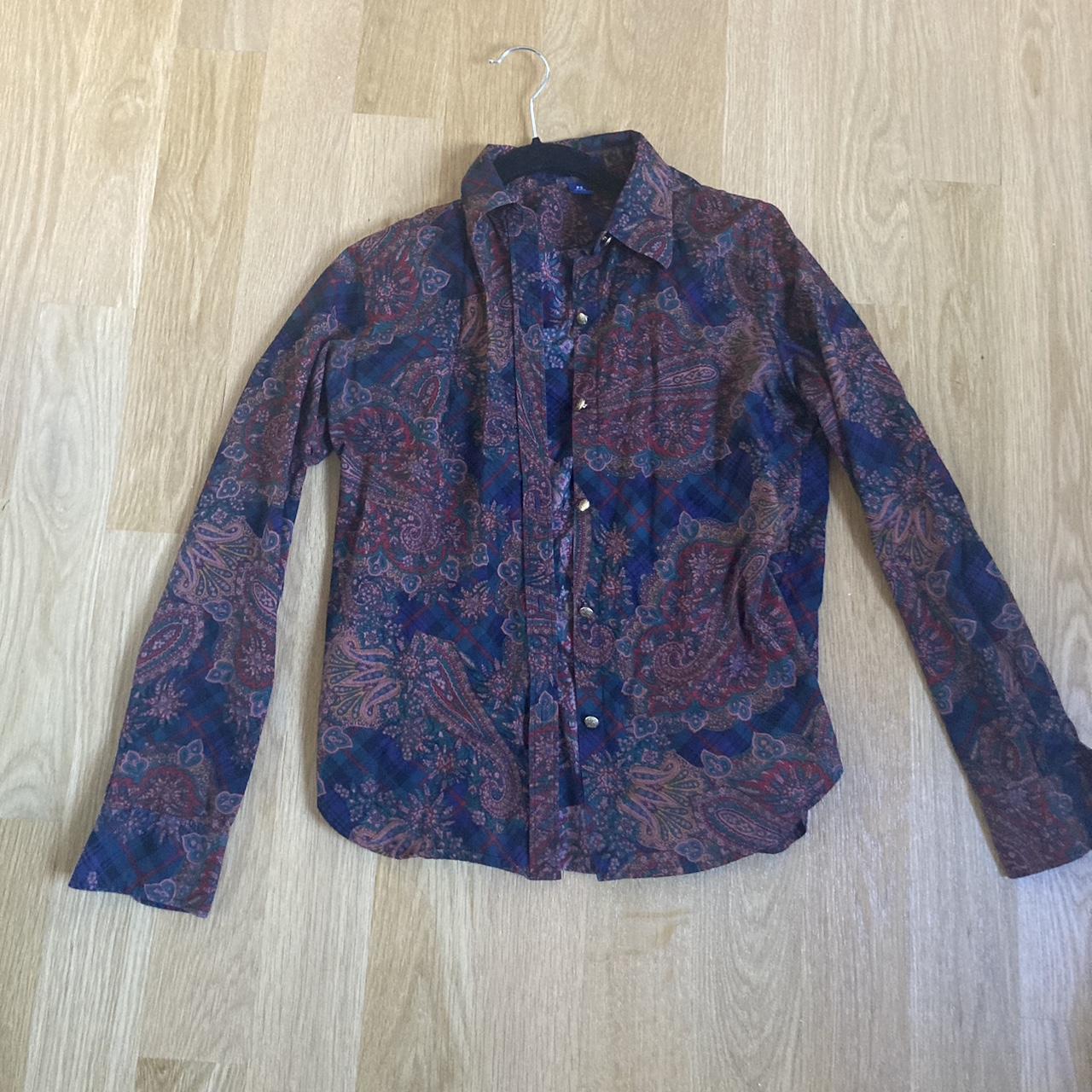 Chaps petite small paisley blouse chapspetite... Depop
