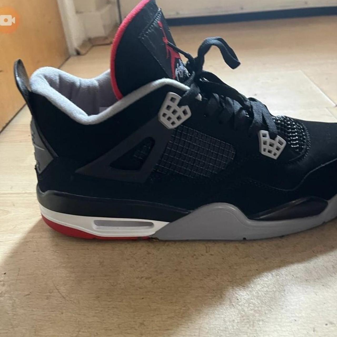 Authentic Jordan 4 bred size 11 selling as it is too... - Depop