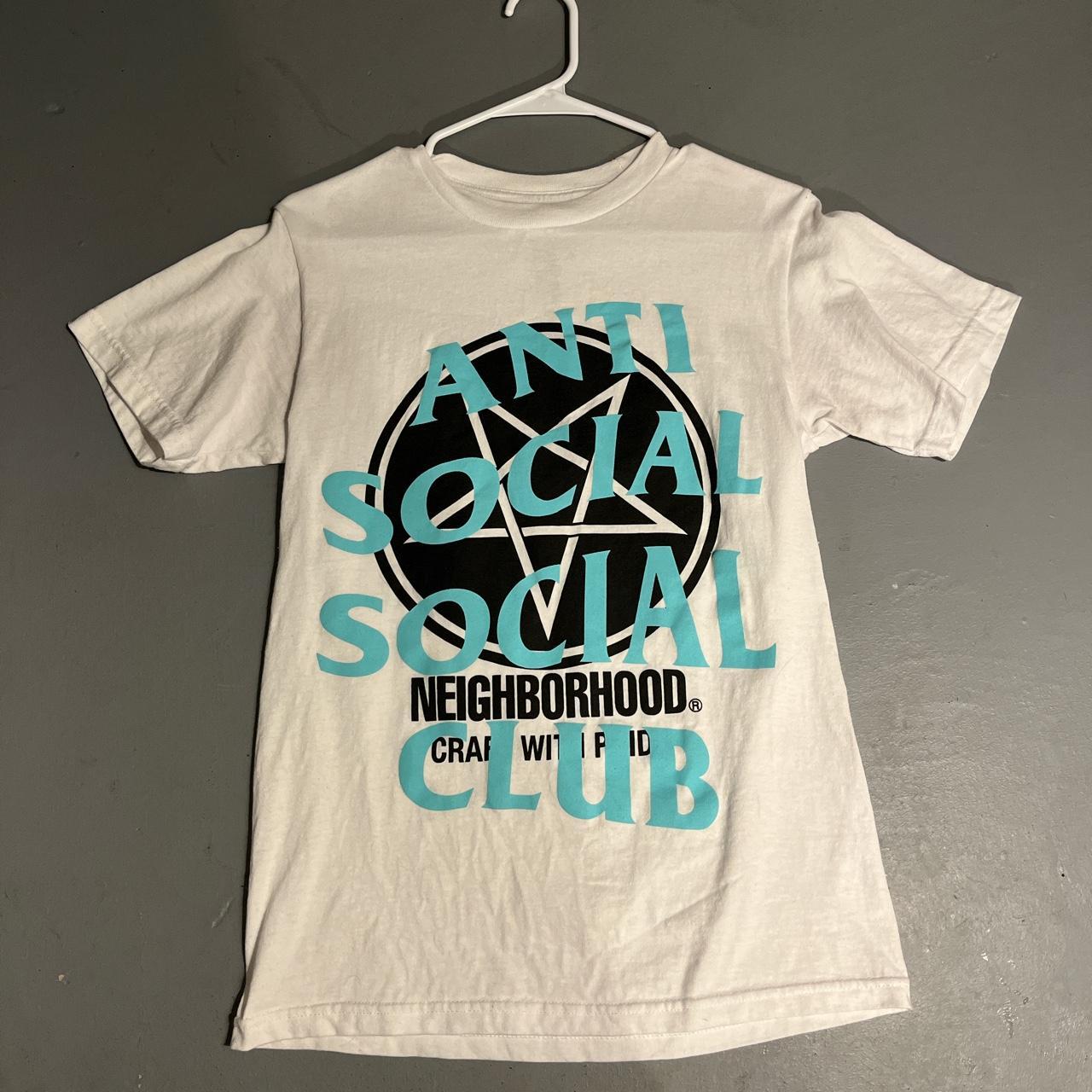 Anti Social Social Club Men's Blue and White T-shirt