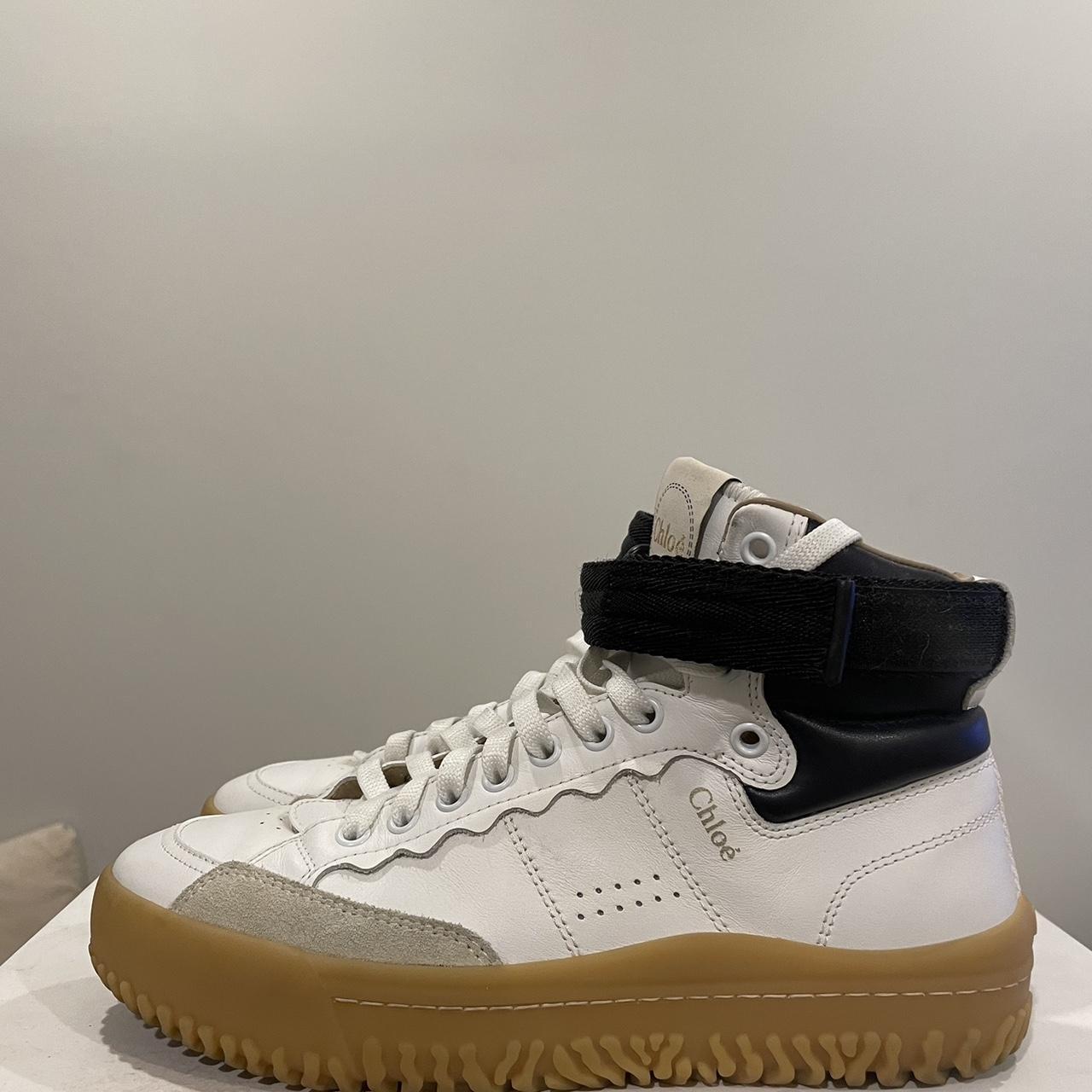 Chloé women’s high top trainers - all leather - worn... - Depop