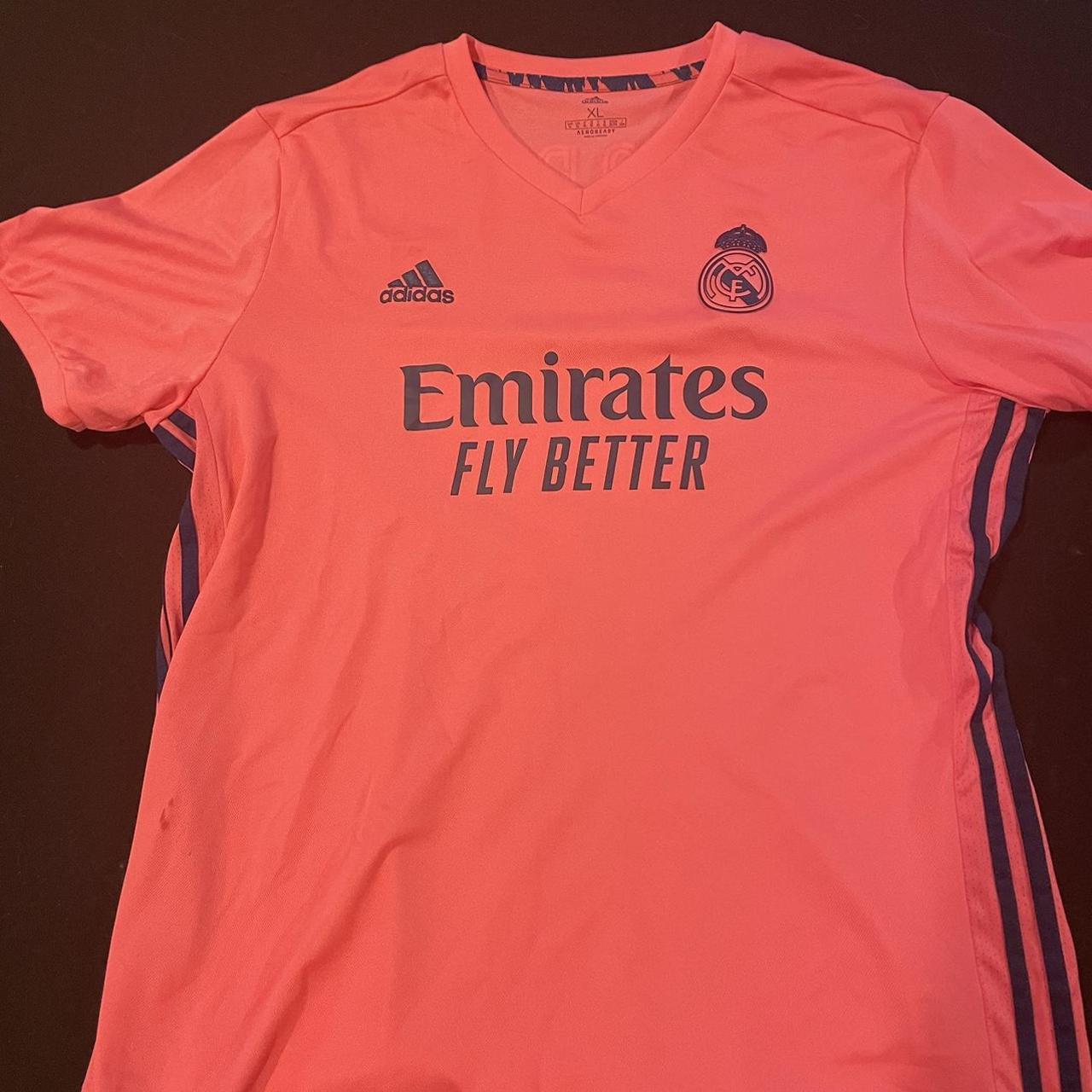 Pink Real Madrid soccer jersey - Depop