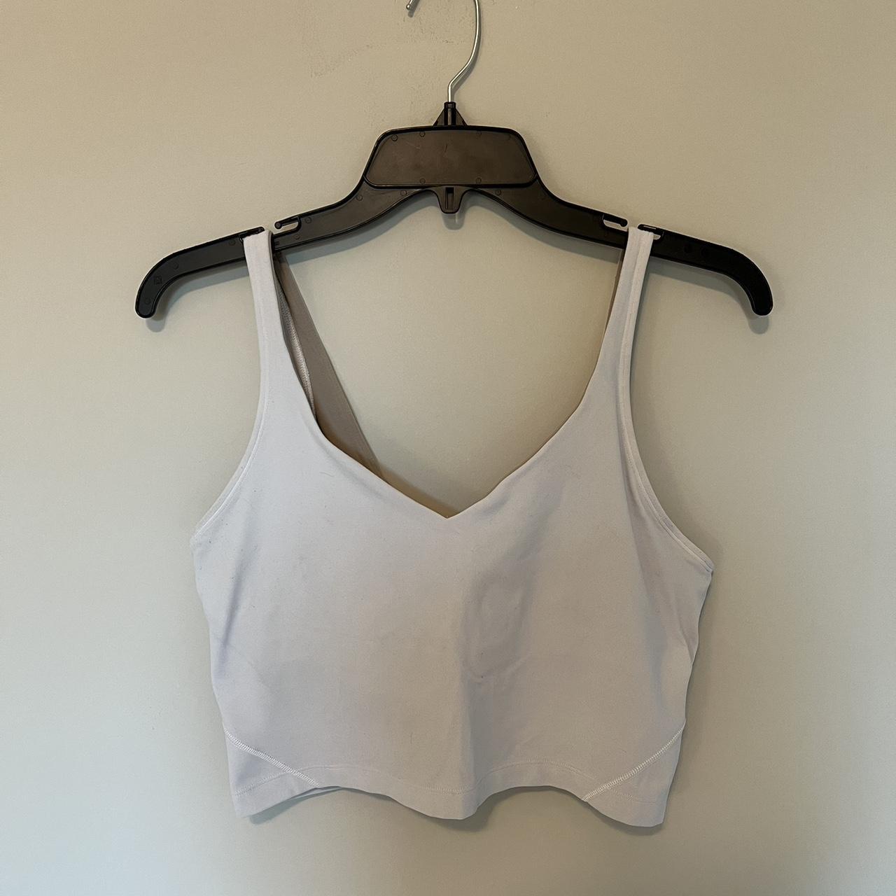 Lululemon white align tank top, only ever worn a few - Depop