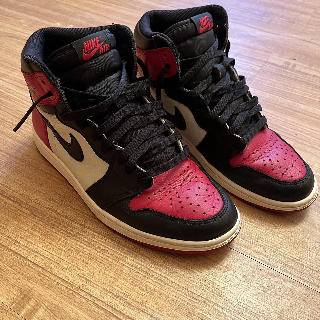 Jordan 1 Retro High Bred Toe (NEGOTIABLE) Size: 8.5... - Depop