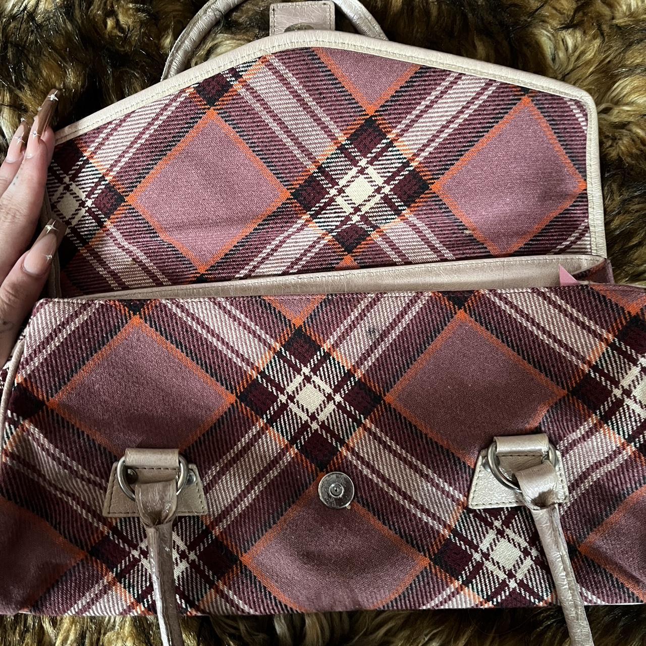 mussio degroot pink plaid purse hard to find - Depop