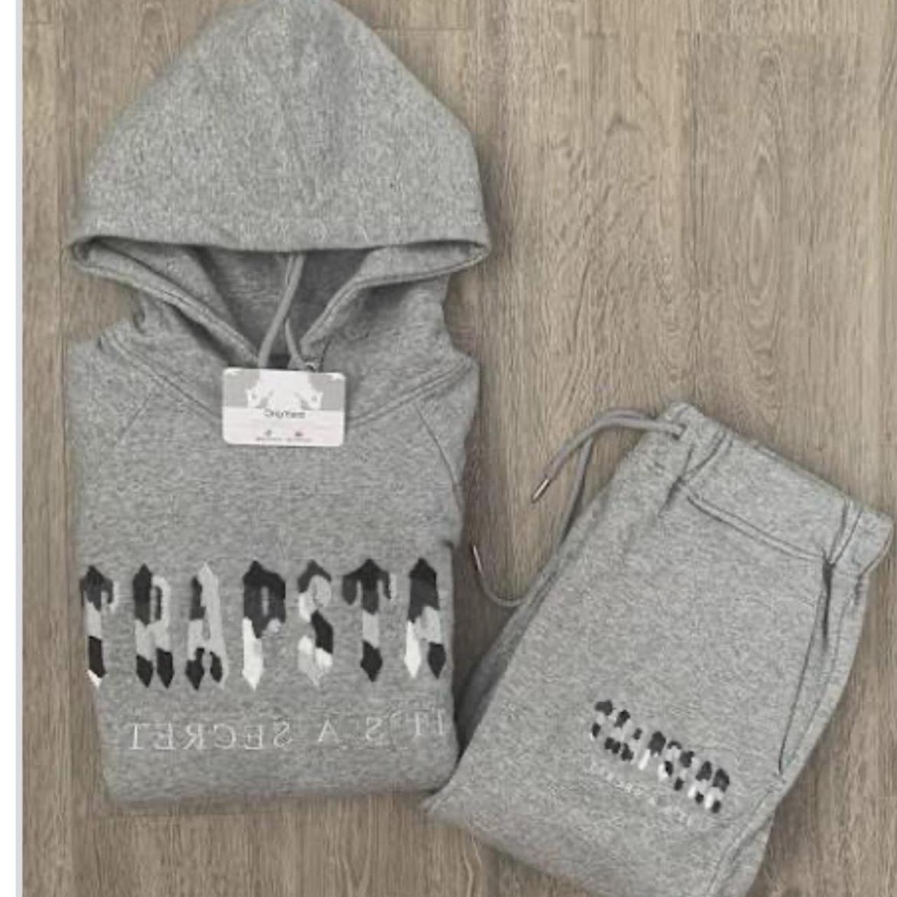 Grey black trapstar camo tracksuit Xs fits... Depop