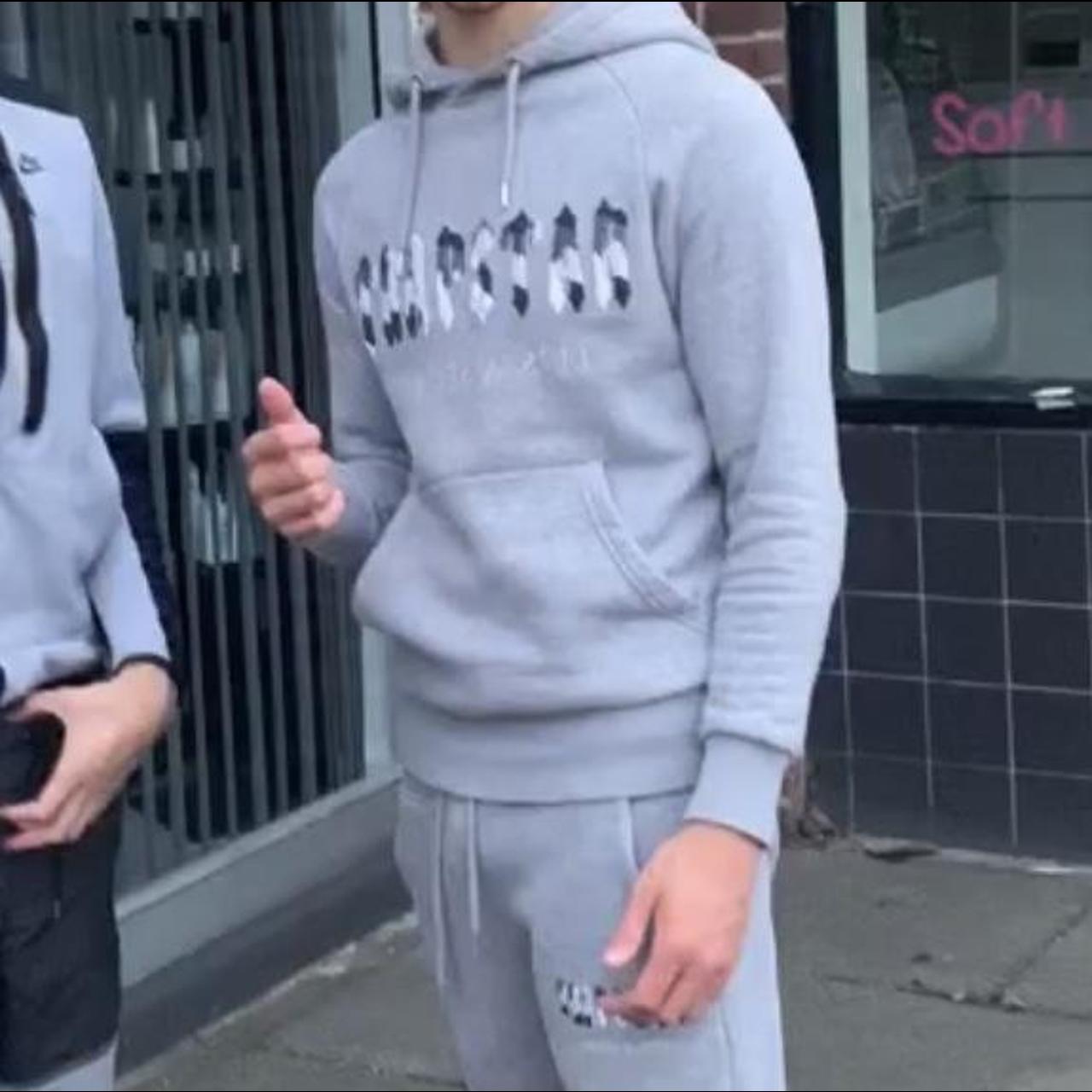 Grey black trapstar camo tracksuit Xs fits... Depop