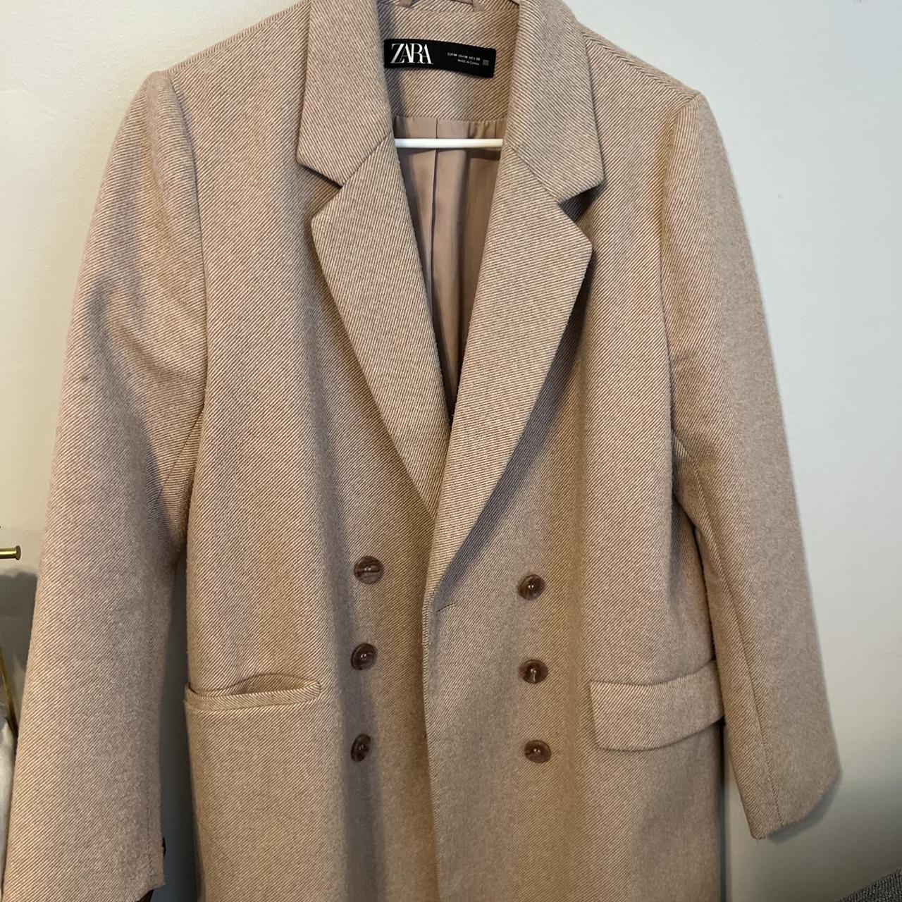 Zara Double Breasted Blazer Coat | Blush | Women’s... - Depop