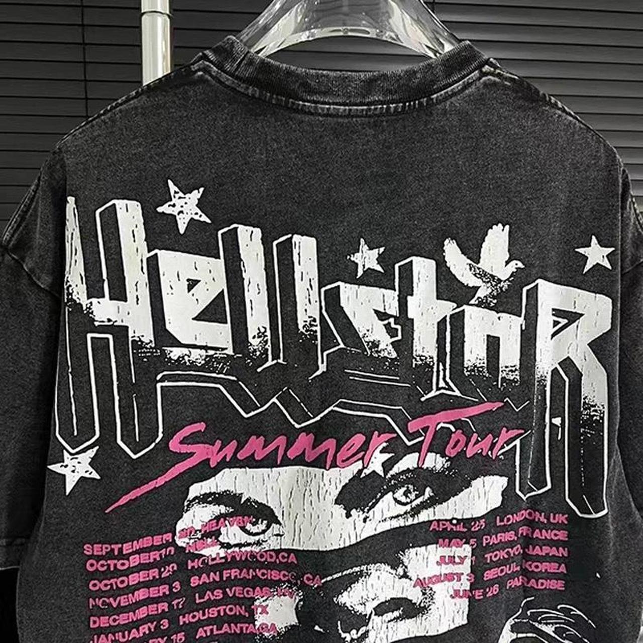 Hip Hop Hellstar Cracks Women Portrait Print Graphic... - Depop