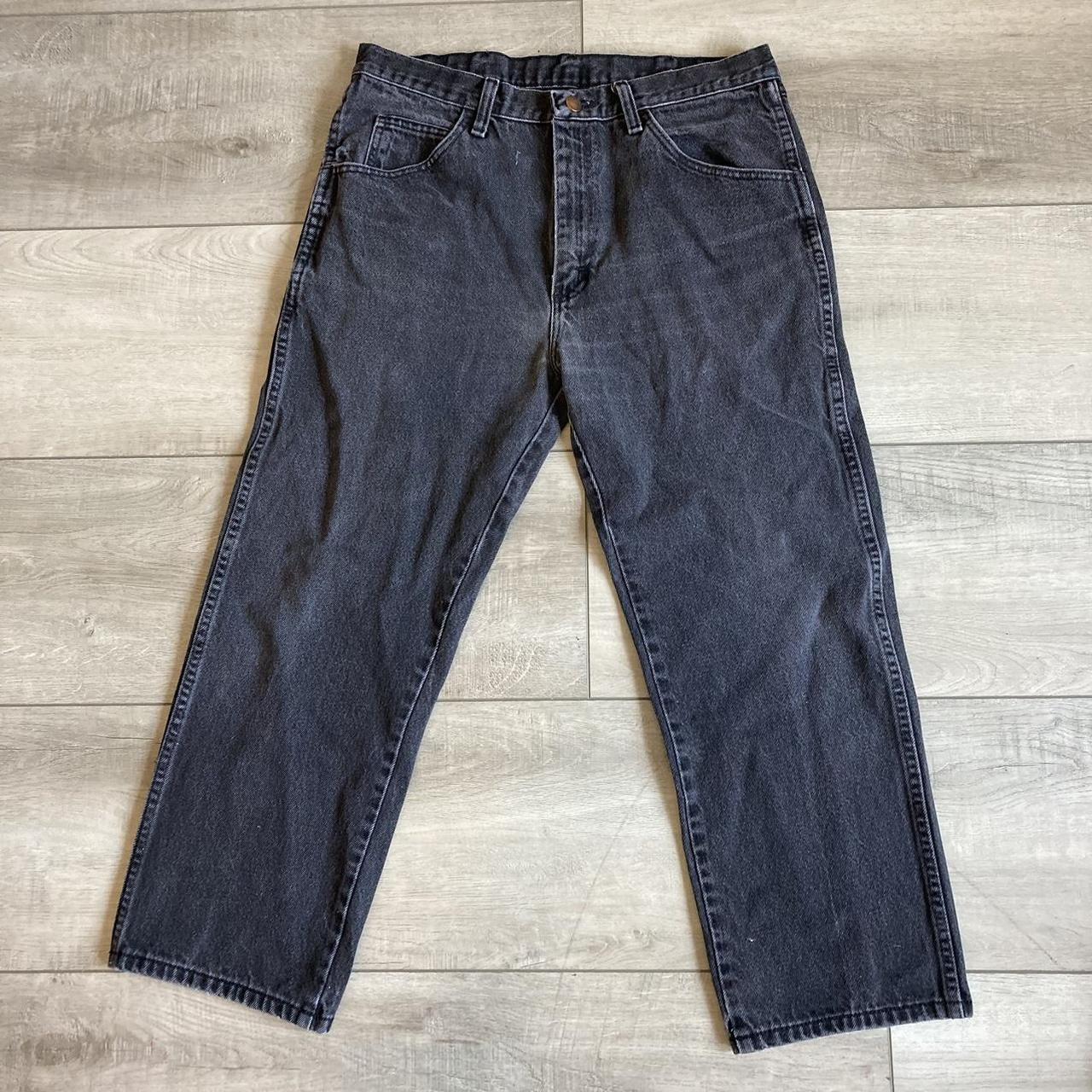 Vintage black russel denim jeans size 34x30 #black... - Depop