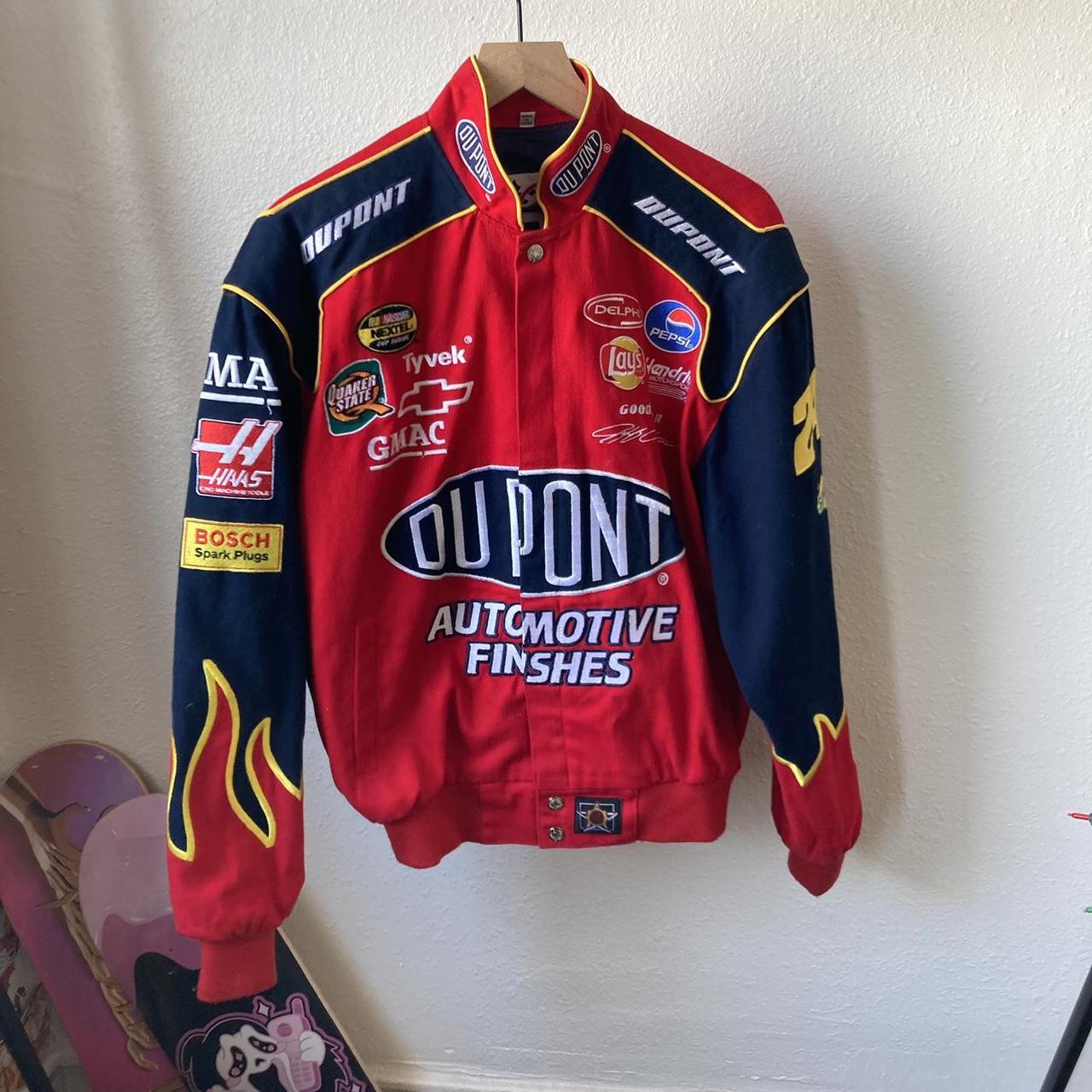 Chase athletics flaming racing nascar jacket size... - Depop