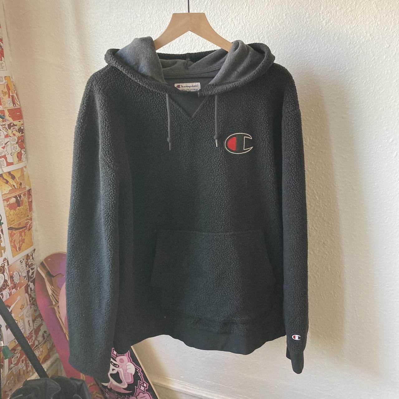 Champion store fuzzy hoodie