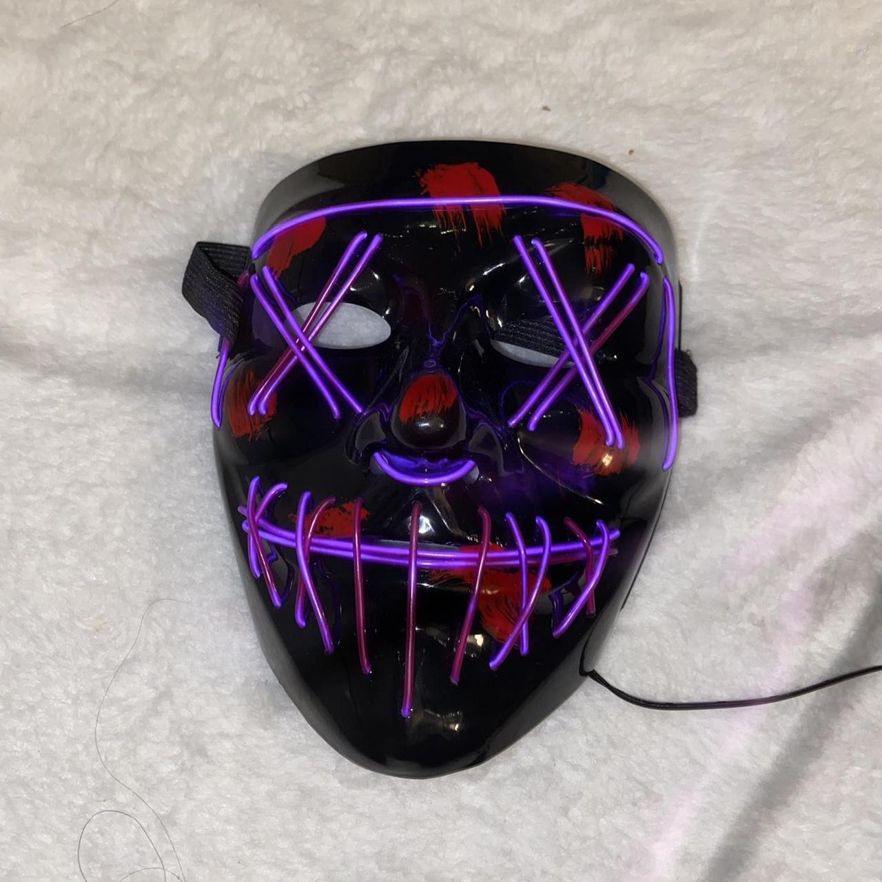 Light up purple purge mask (Batteries... - Depop