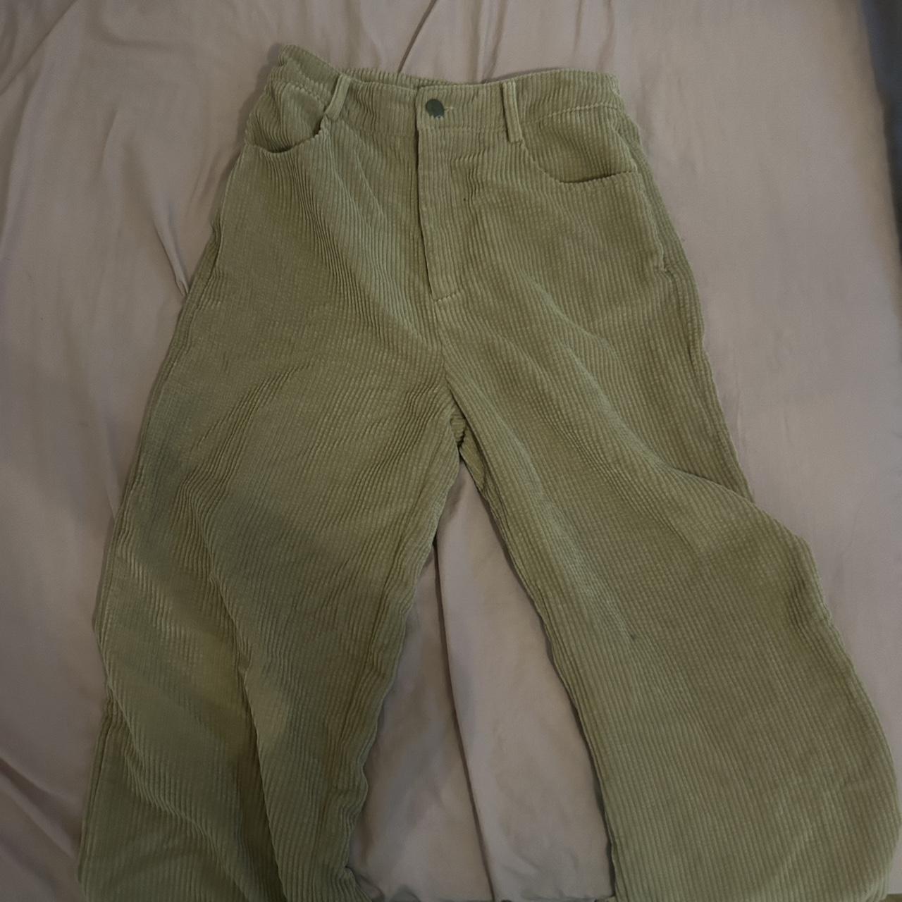 Corduroy pants khaki - Depop