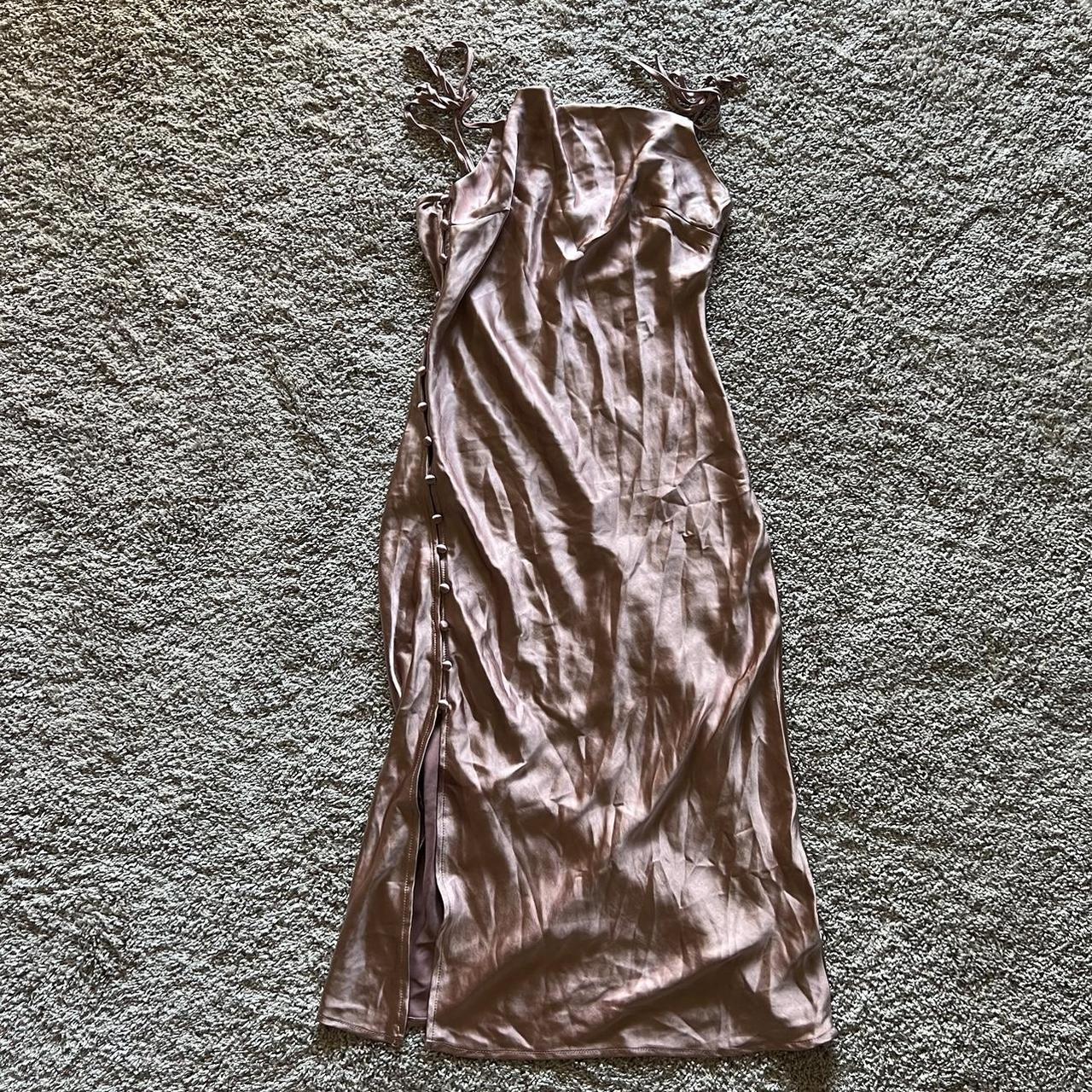 Fashion Nova Slip Into The Night Satin Dress... Depop