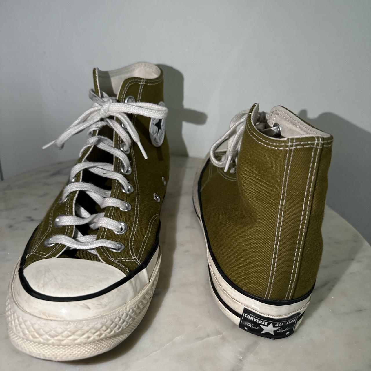 Converse Men's Khaki Trainers | Depop