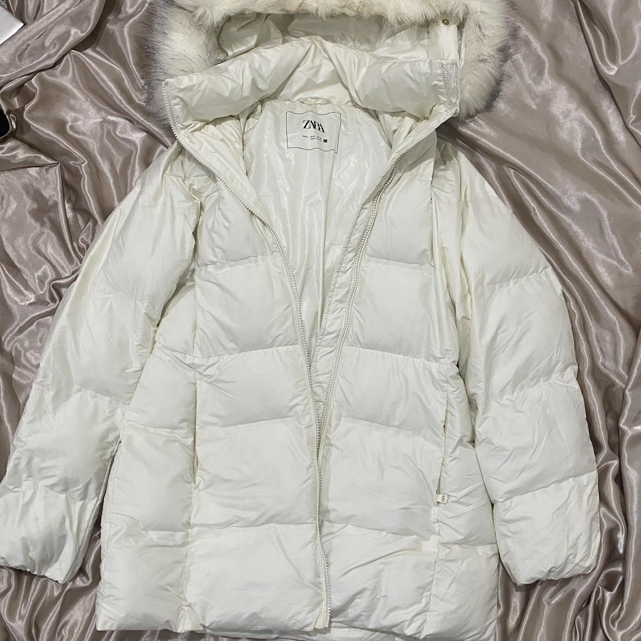 A White Long Coat! （Cream Colored） Size: M - Depop